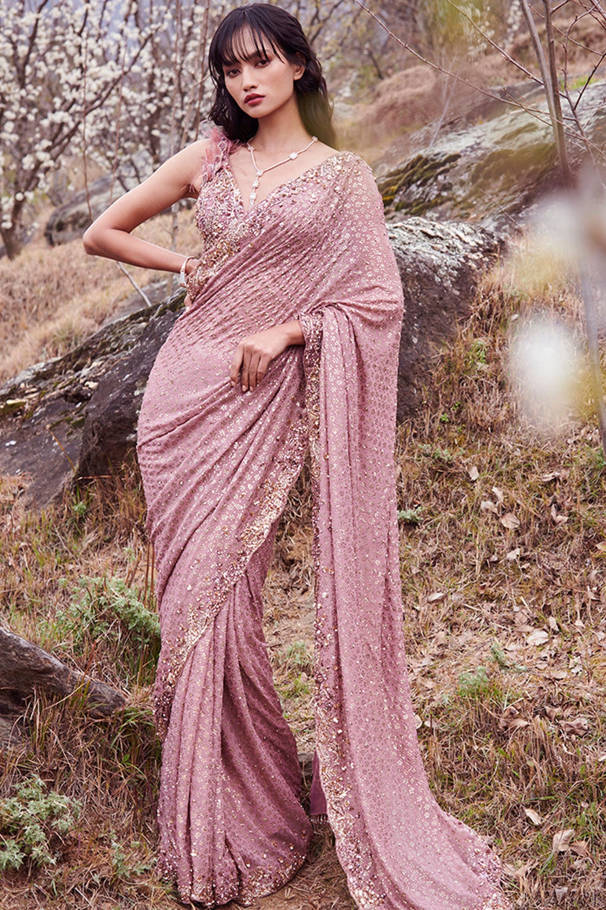 "Shanayah" Chiffon Kamdani Sari