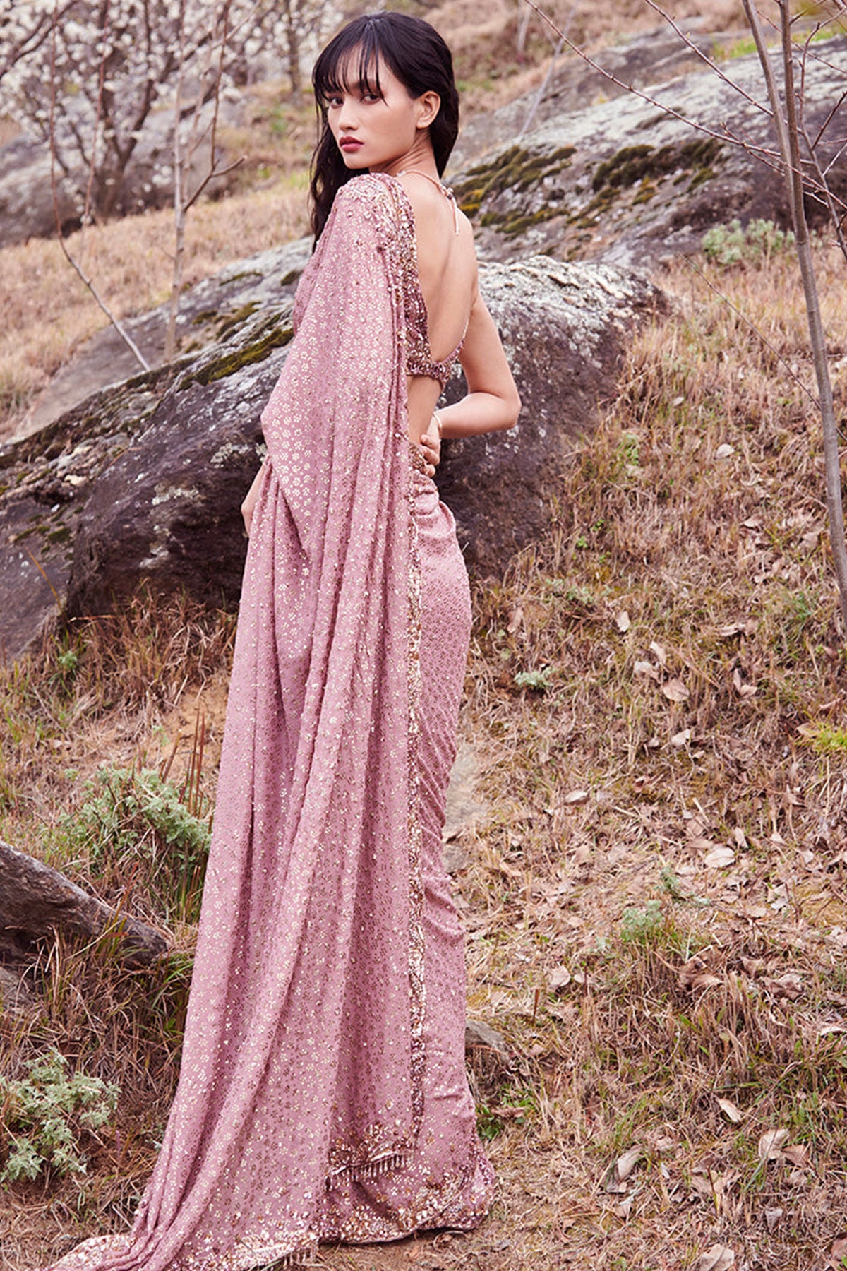 "Shanayah" Chiffon Kamdani Sari