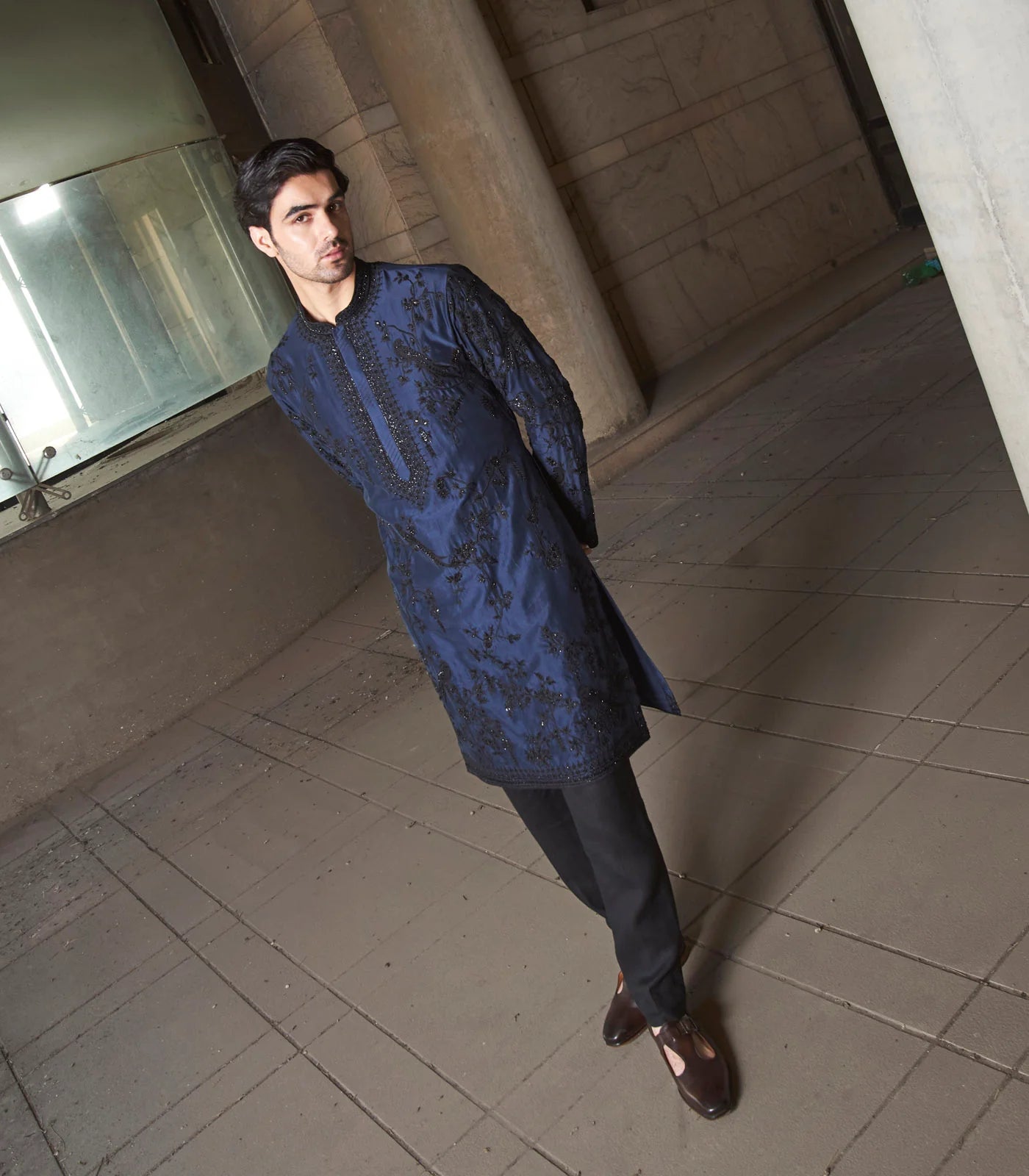 PARROT WITH CREEPER KURTA