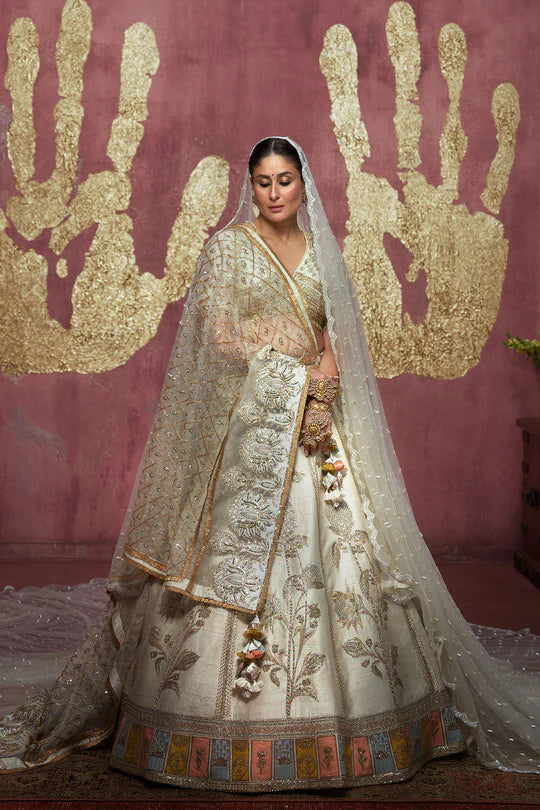 Ivory Anar-Phool Lehenga