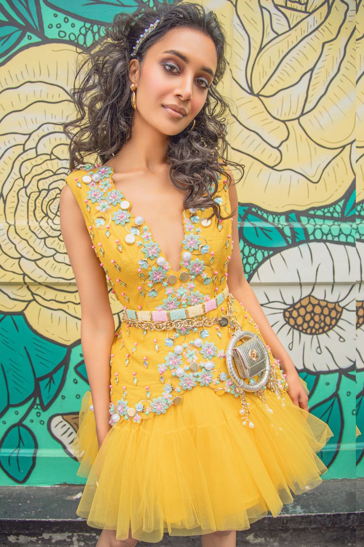 SUMMER IN PARIS - YELLOW BABYDOLL DRESS