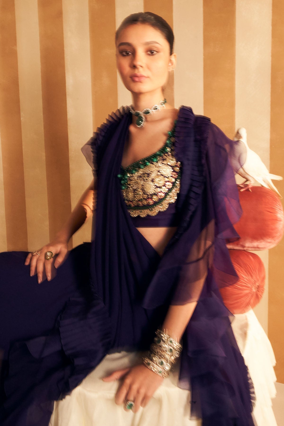 Madhuri Dixit in Naghma Saree set