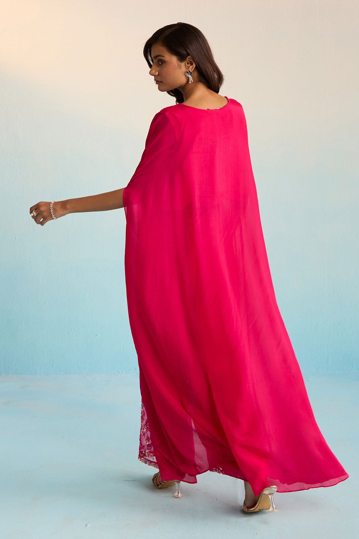 Florin Hot Pink Kaftan Set