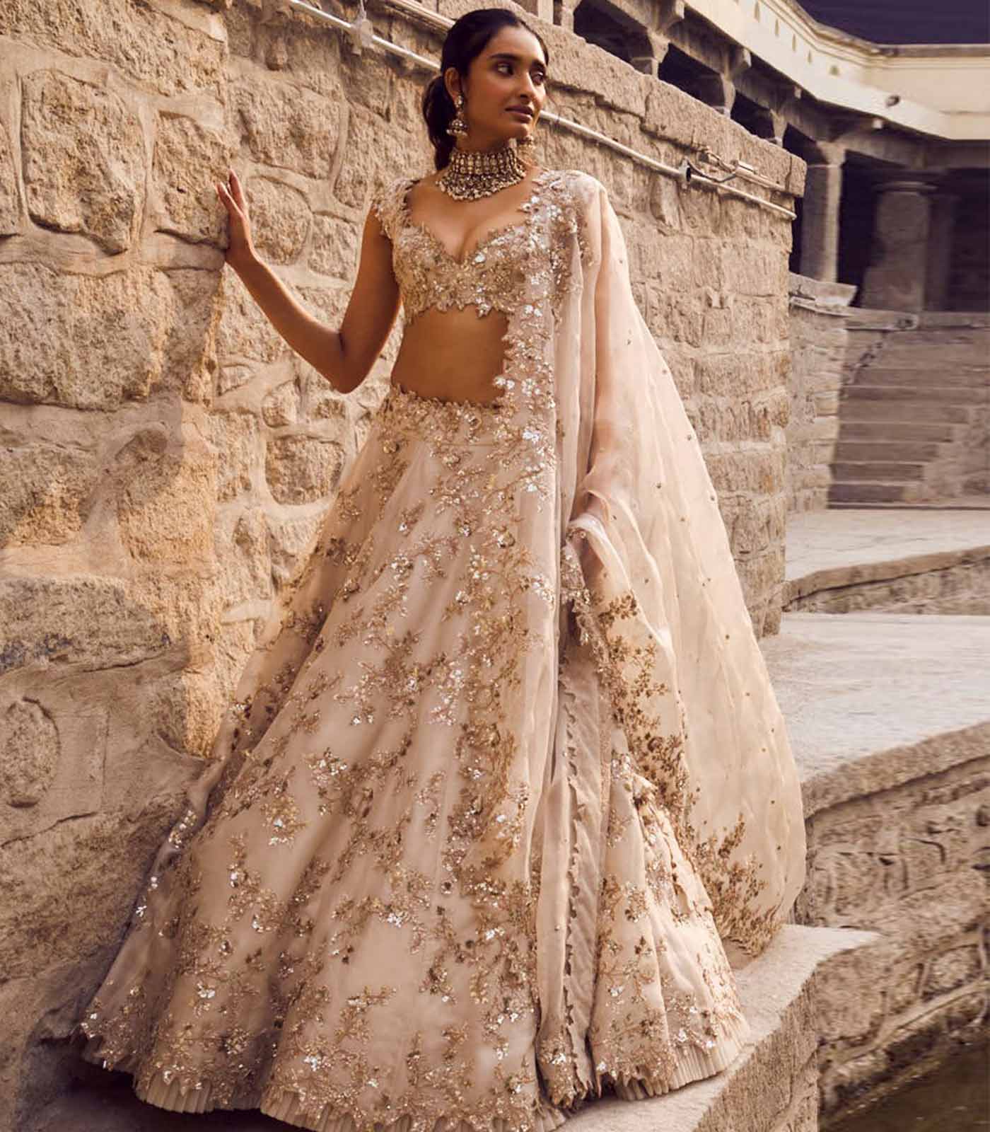REENIE SEQUENCE ZARDOZI CREEPER LEHENGA SET