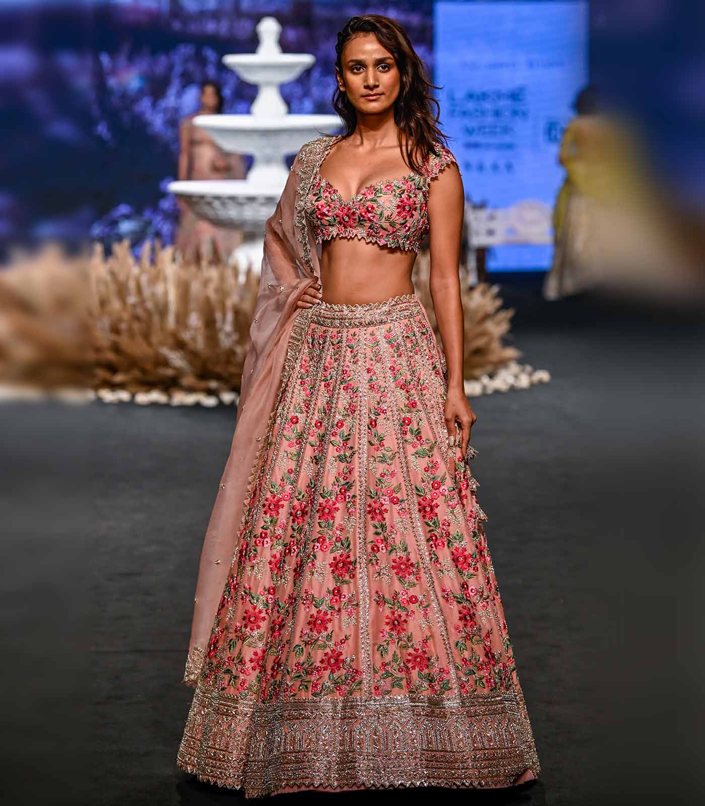 PINK MEADOW LEHENGA