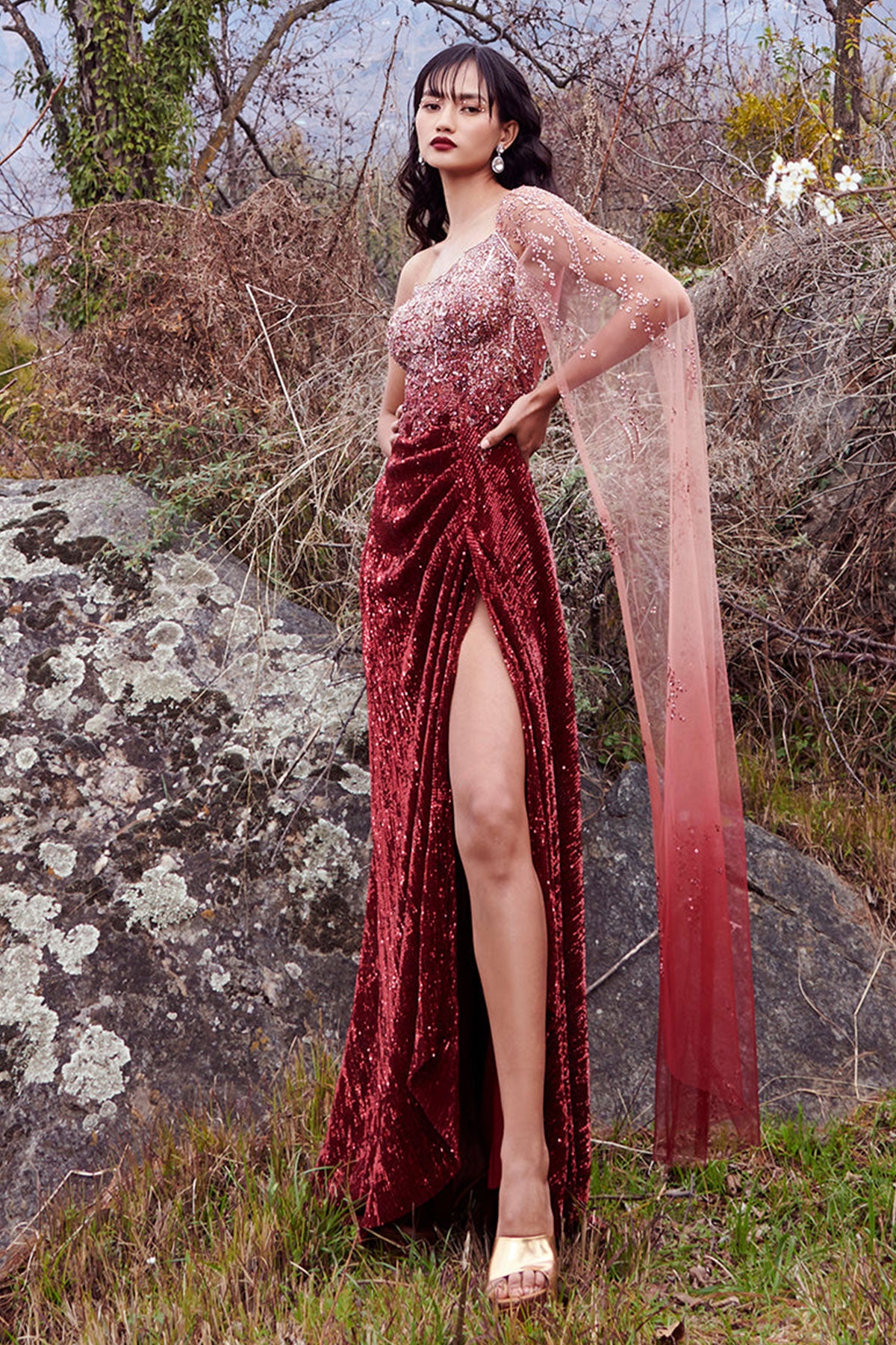 "Robin Ray" Drape Gown