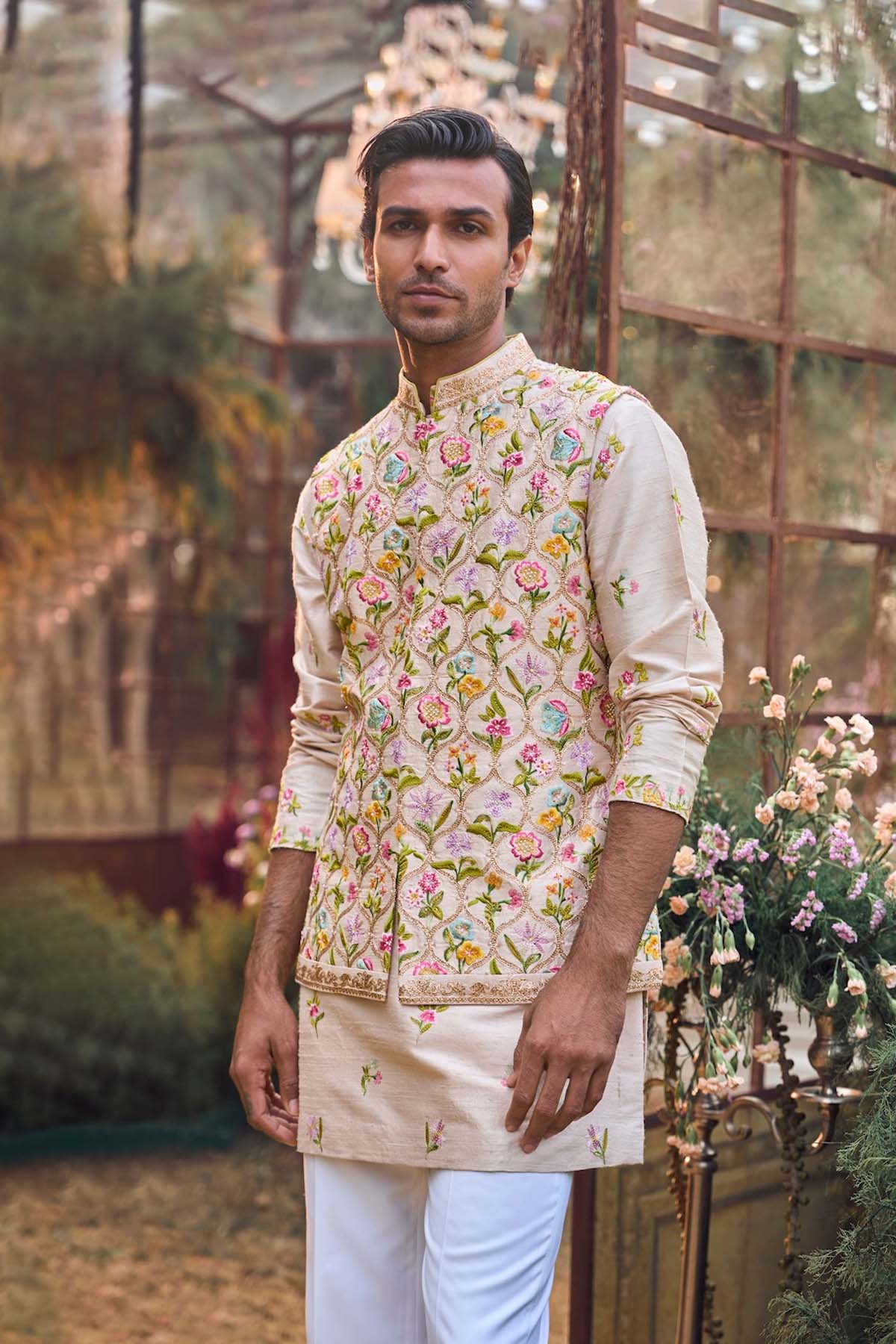 Multi-Coloured Floral Bundi Set
