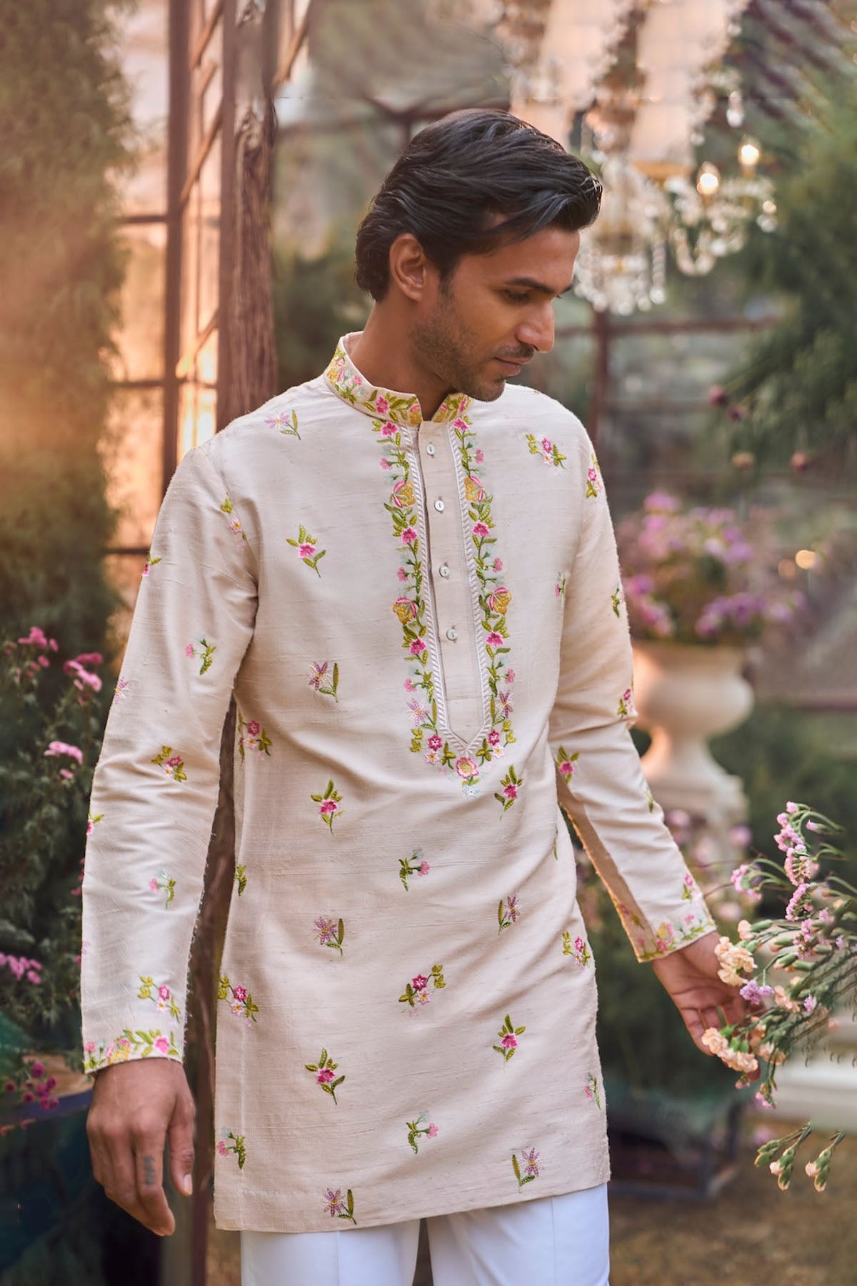 Multi-Coloured Floral Bundi Set
