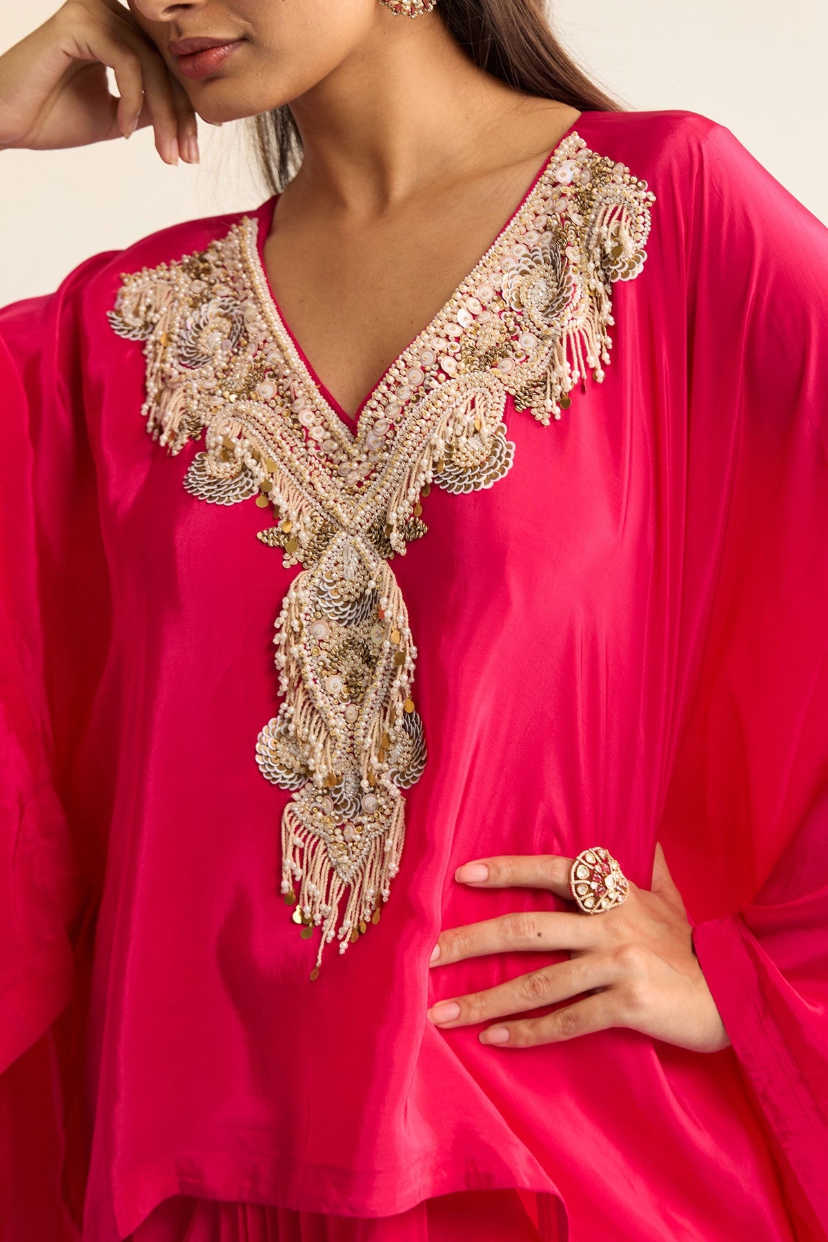 Iridessa Hot Pink Kaftan Set