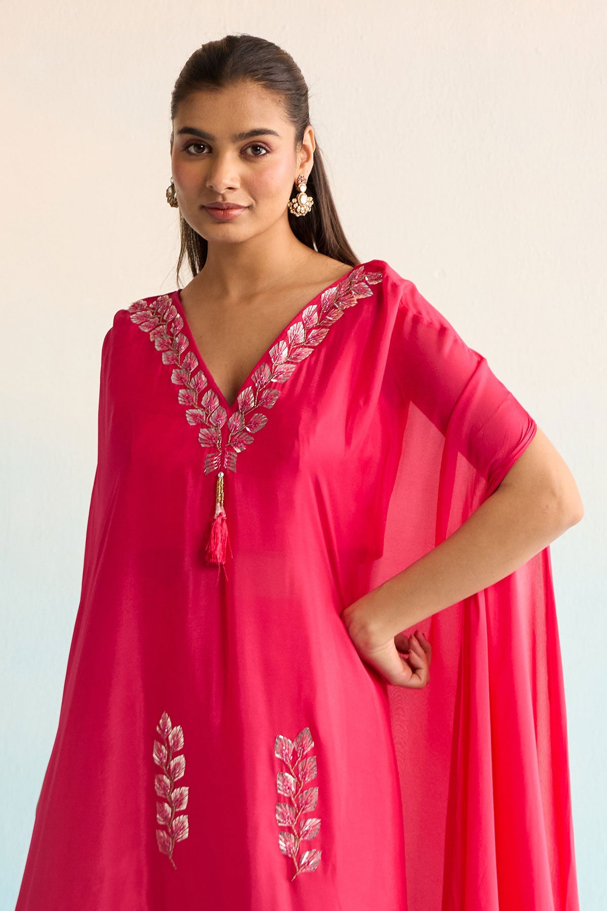 Iridessa Hot Pink Kaftan Set
