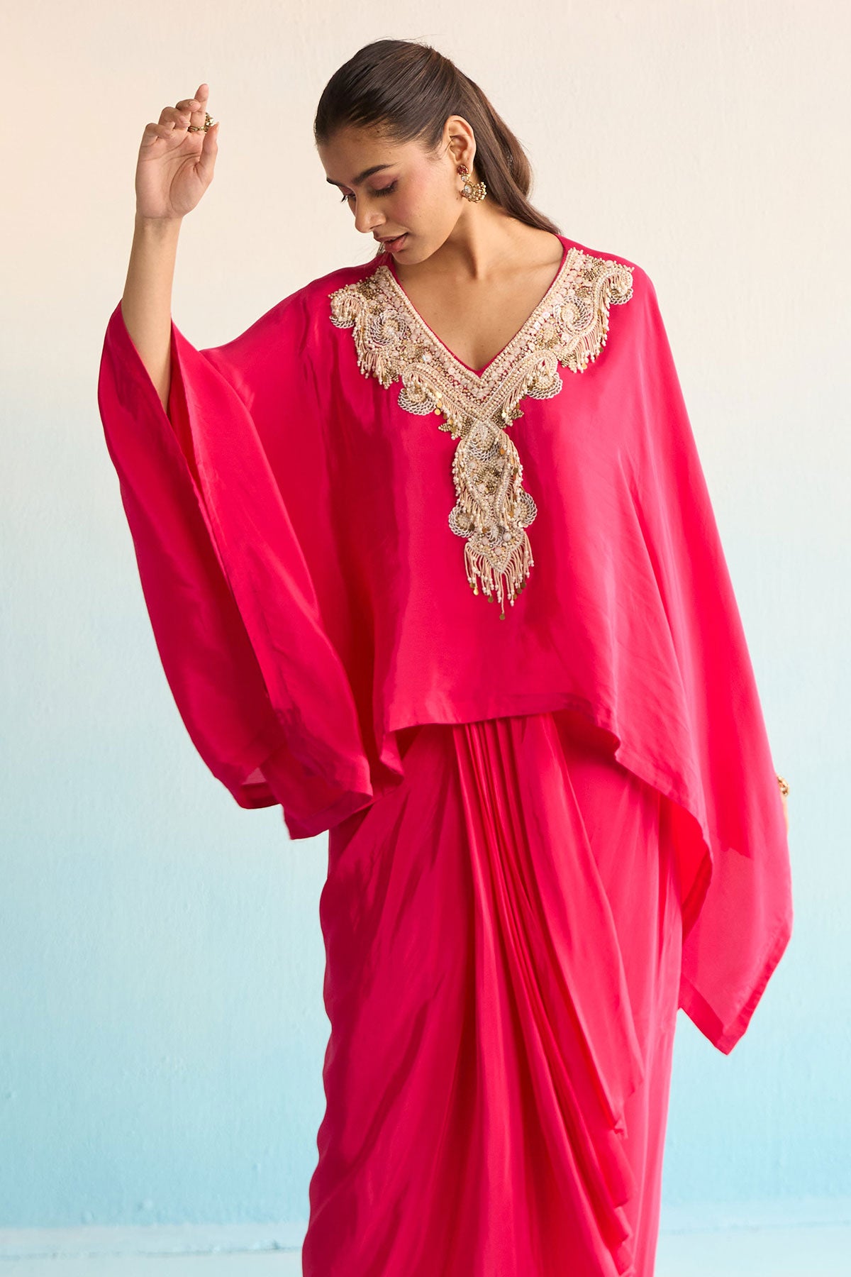 Iridessa Hot Pink Kaftan Set