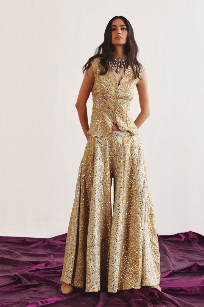 Dual Color Flared Shararas