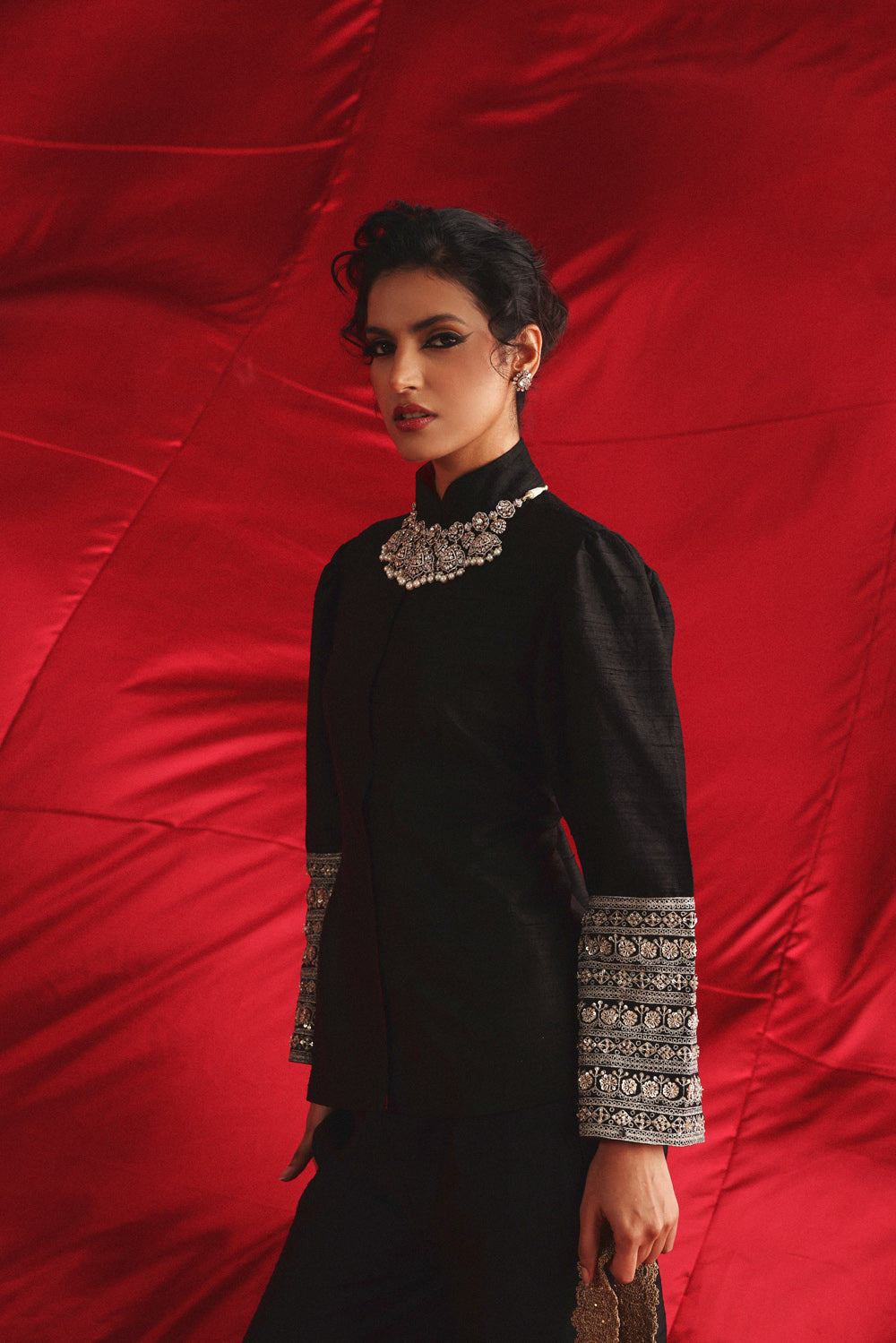 Marodiwork Crop Jacket with Palazzos