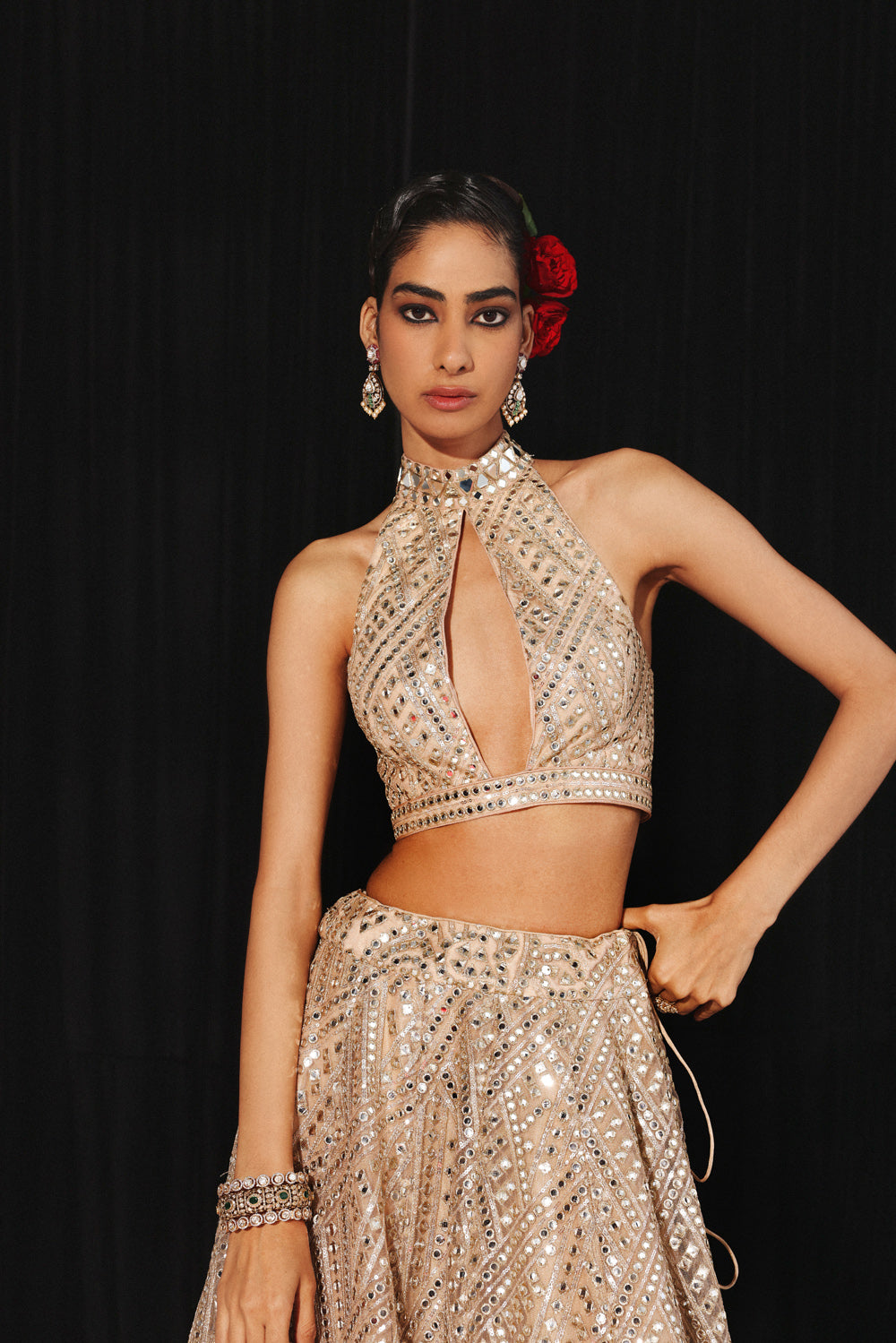 MIRRORWORK LEHENGA SET
