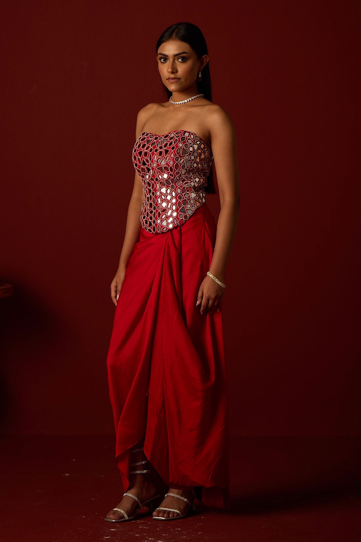 Mirrorwork Corset and Pickup Skirt