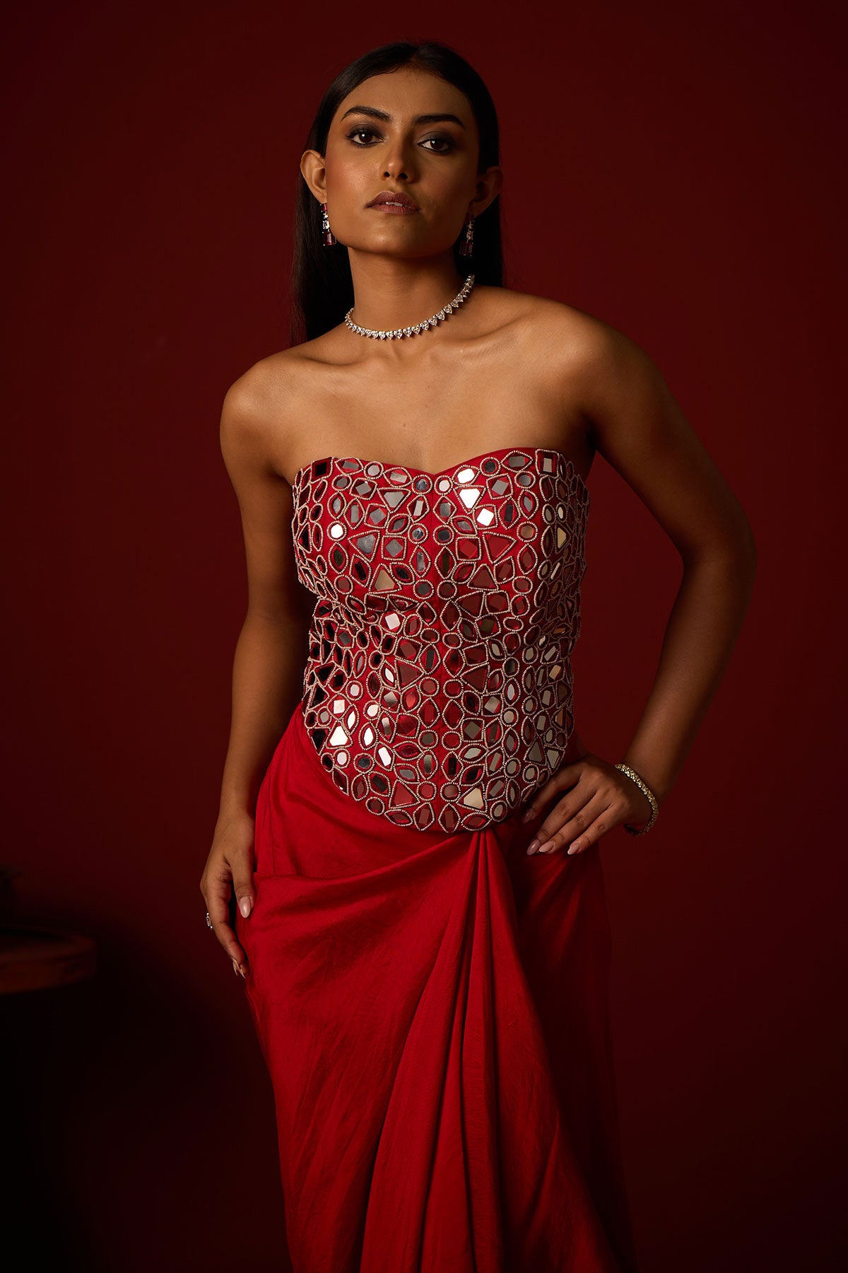 Mirrorwork Corset and Pickup Skirt