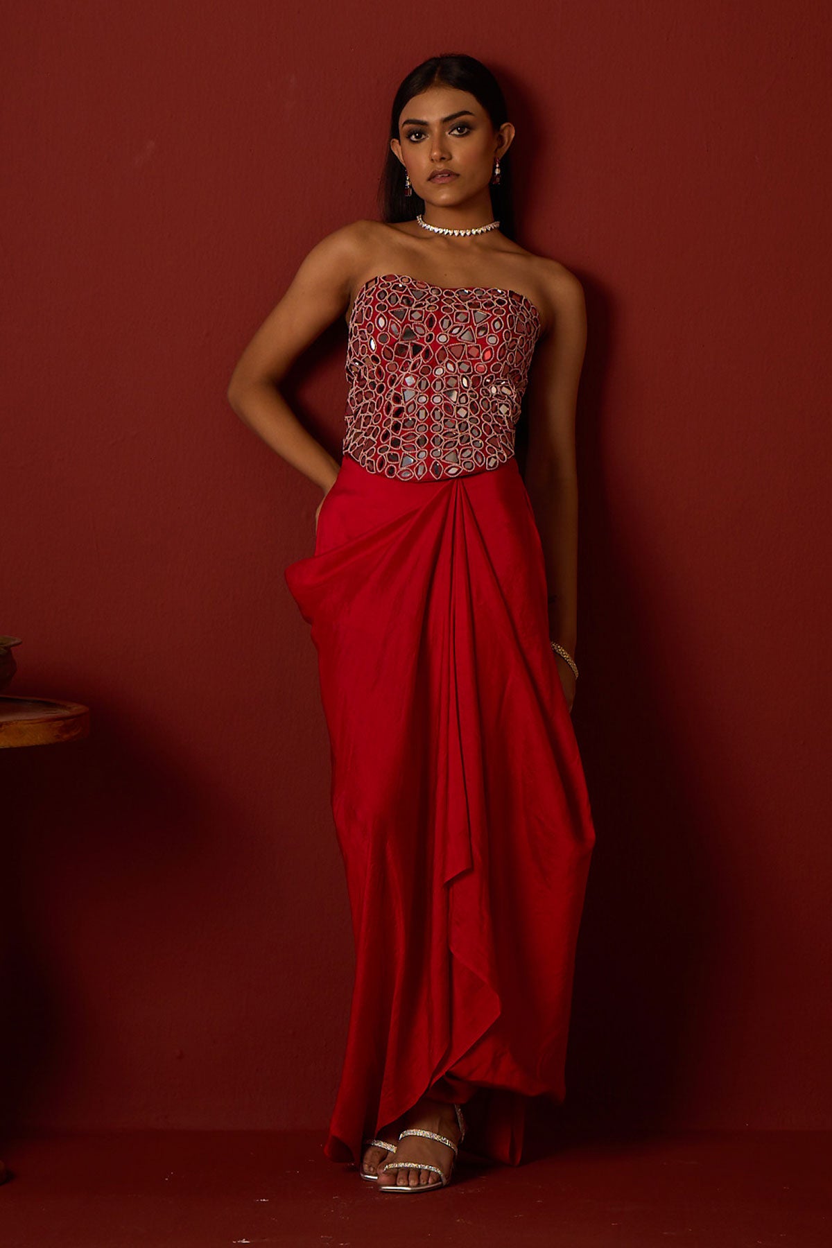 Mirrorwork Corset and Pickup Skirt