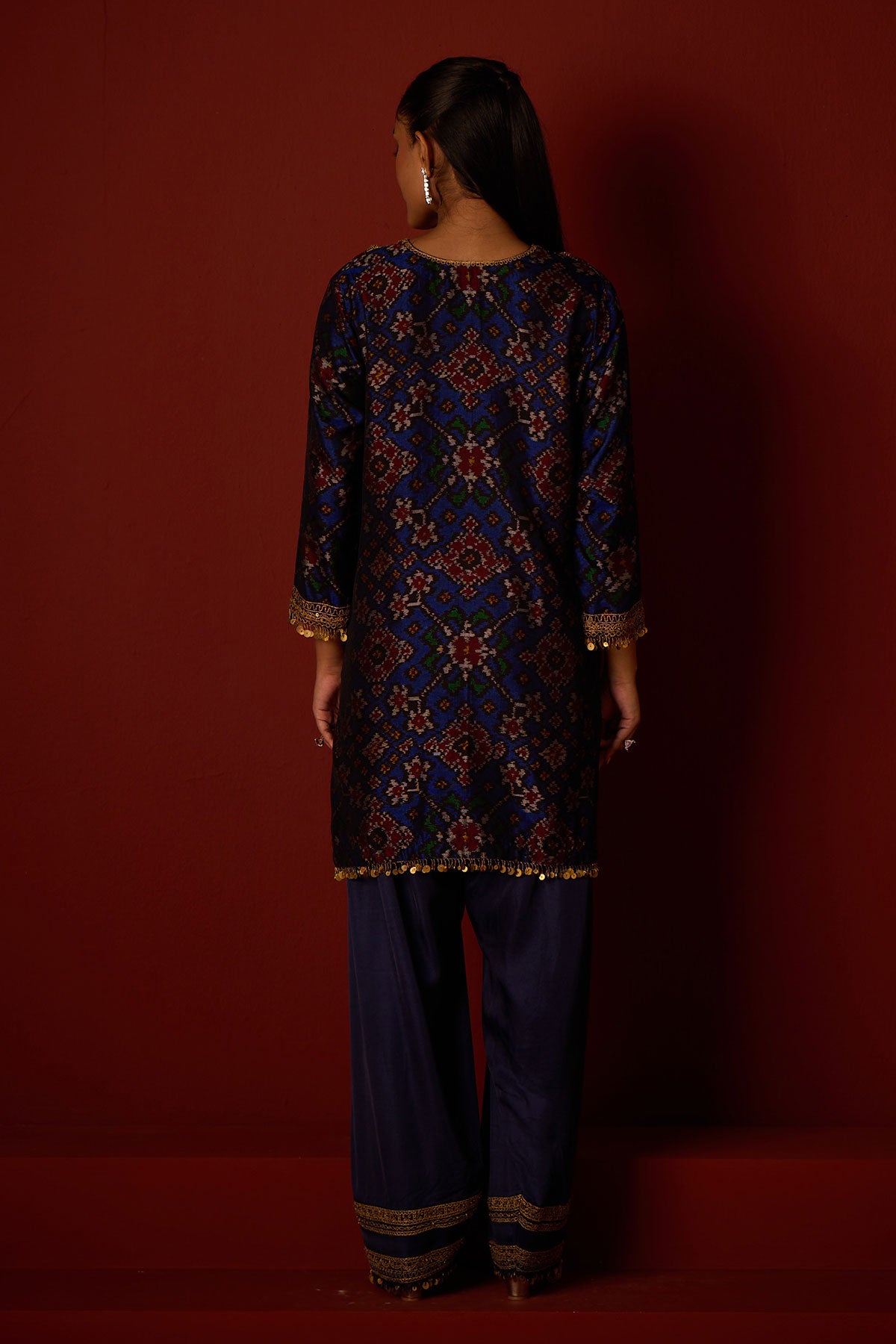 Patola Tunic With Marodiwork and Marodiwork Farshi Salwar and Dupatta