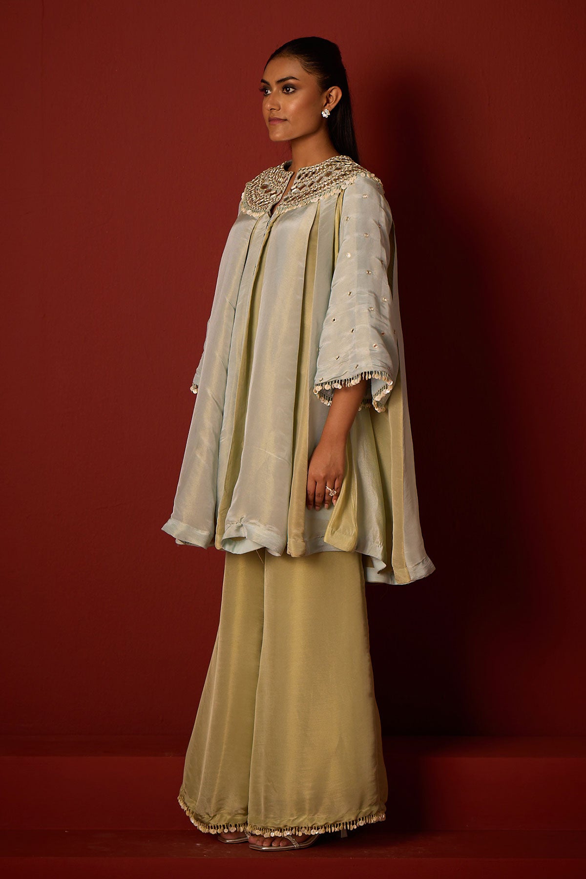 Tissue Mirrorwork Panelled Tunic. and Tissue Palazzos