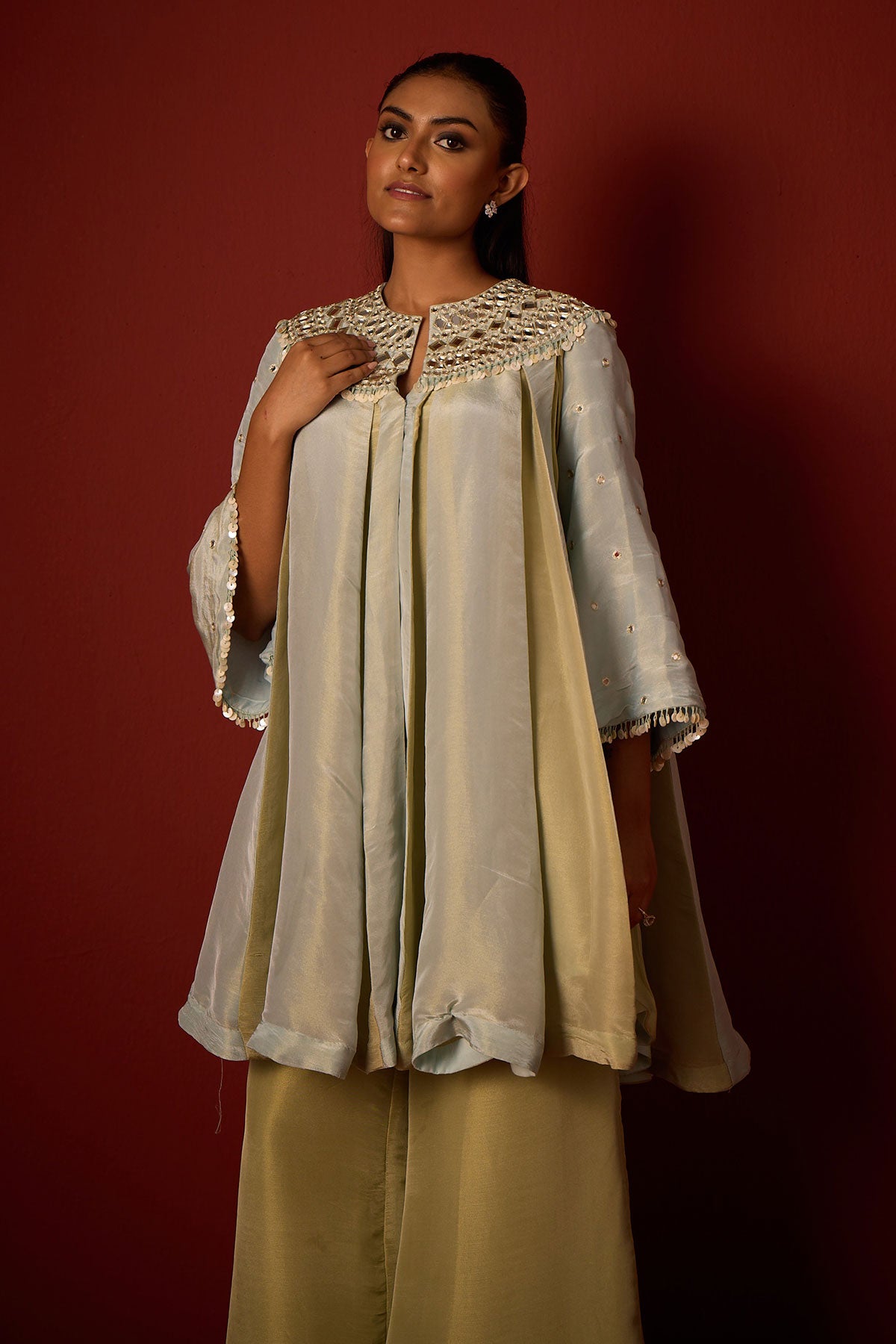 Tissue Mirrorwork Panelled Tunic. and Tissue Palazzos