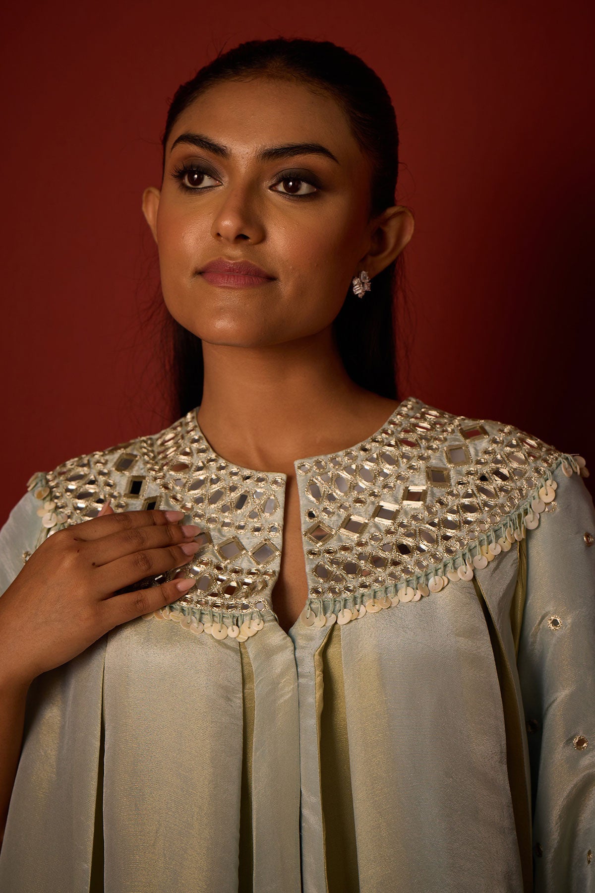 Tissue Mirrorwork Panelled Tunic. and Tissue Palazzos