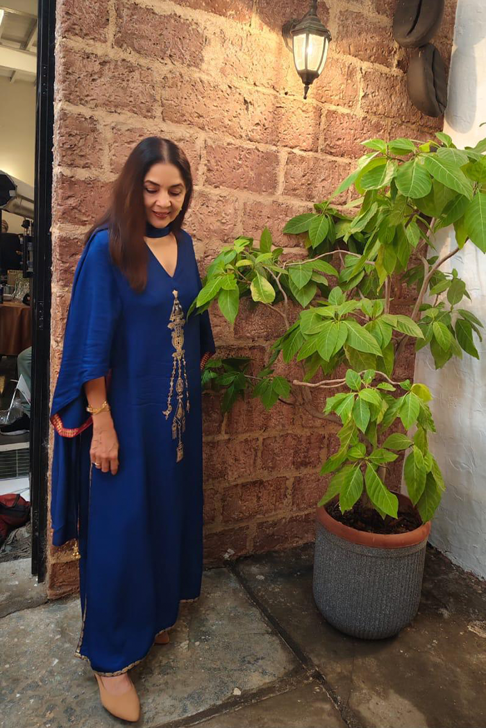 Sapphire Tribal Whisper Kaftan