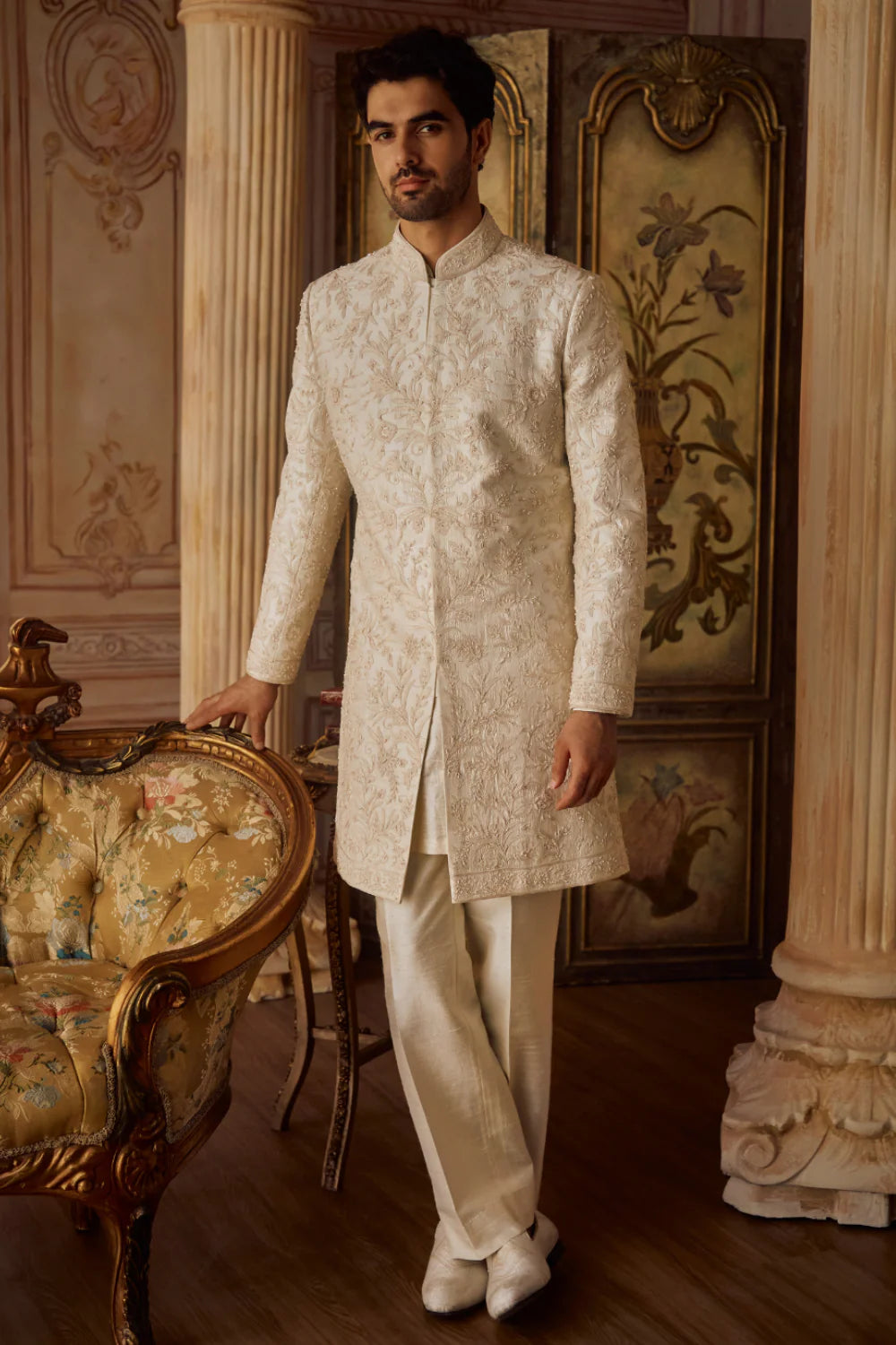 Ivory Sherwani Set