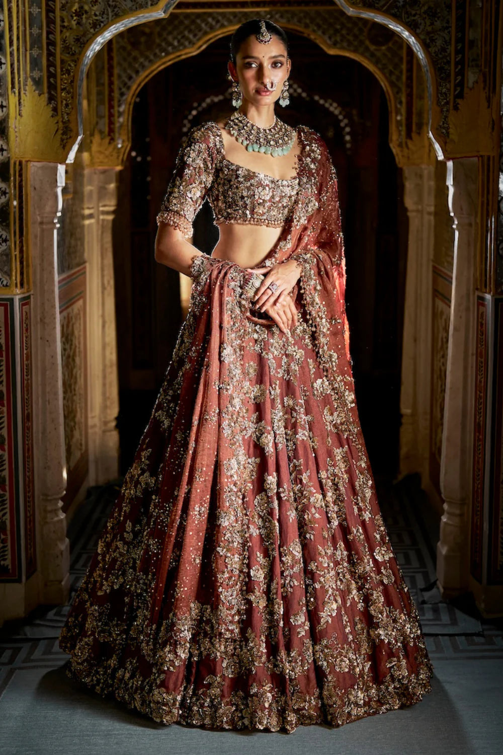 Bronze Gold Lehenga Set