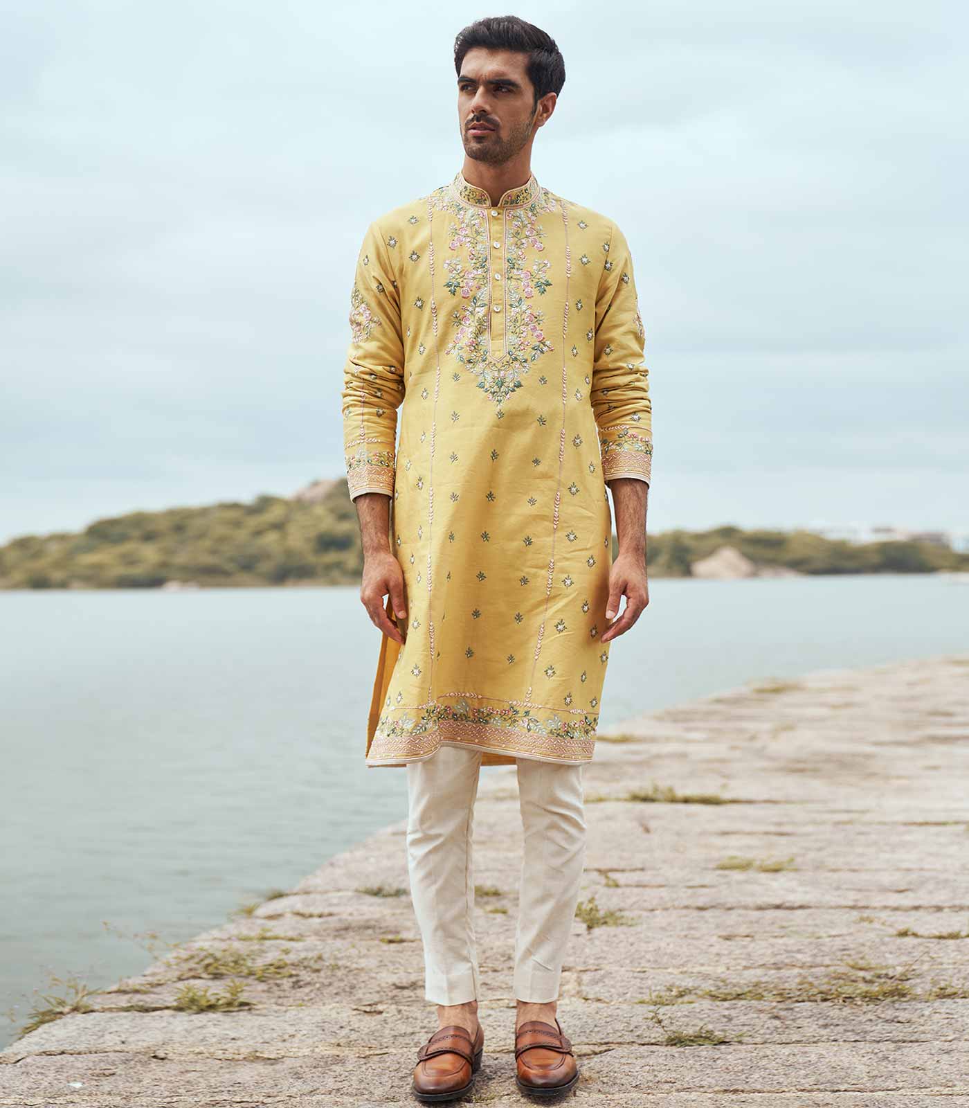 YELLOW TUTTY FRUITY KURTA SET