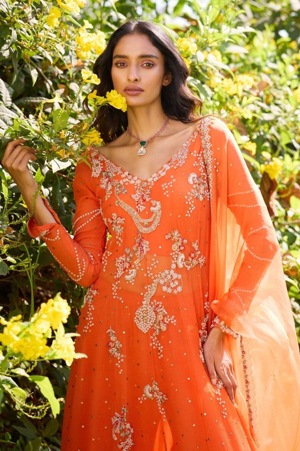 "Russet Rose" Chiffon Kalidar Set