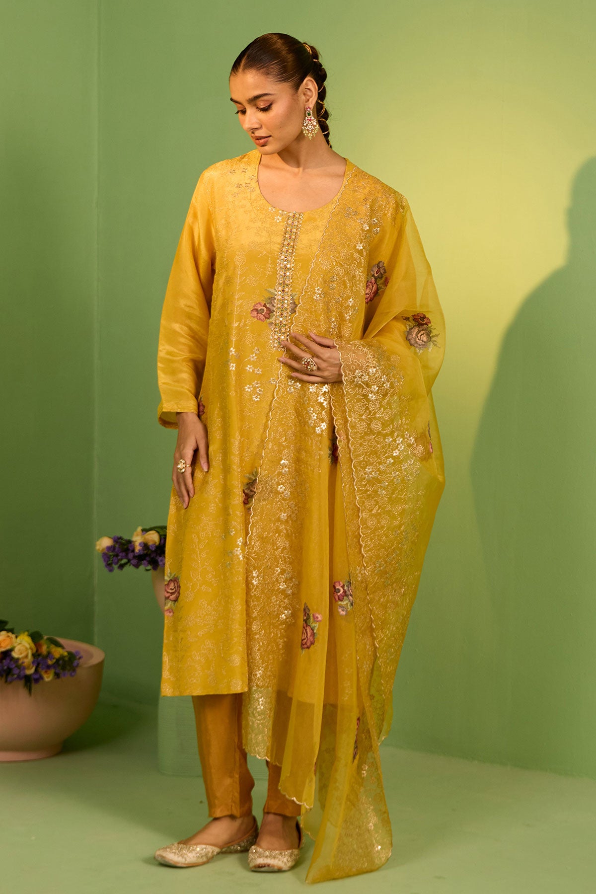 Althea Mustard Suit Set