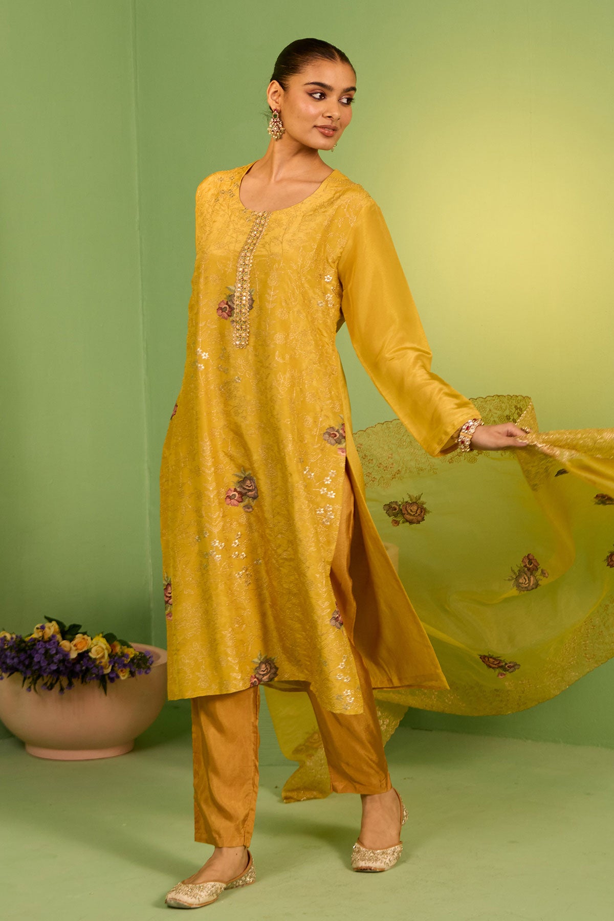 Althea Mustard Suit Set