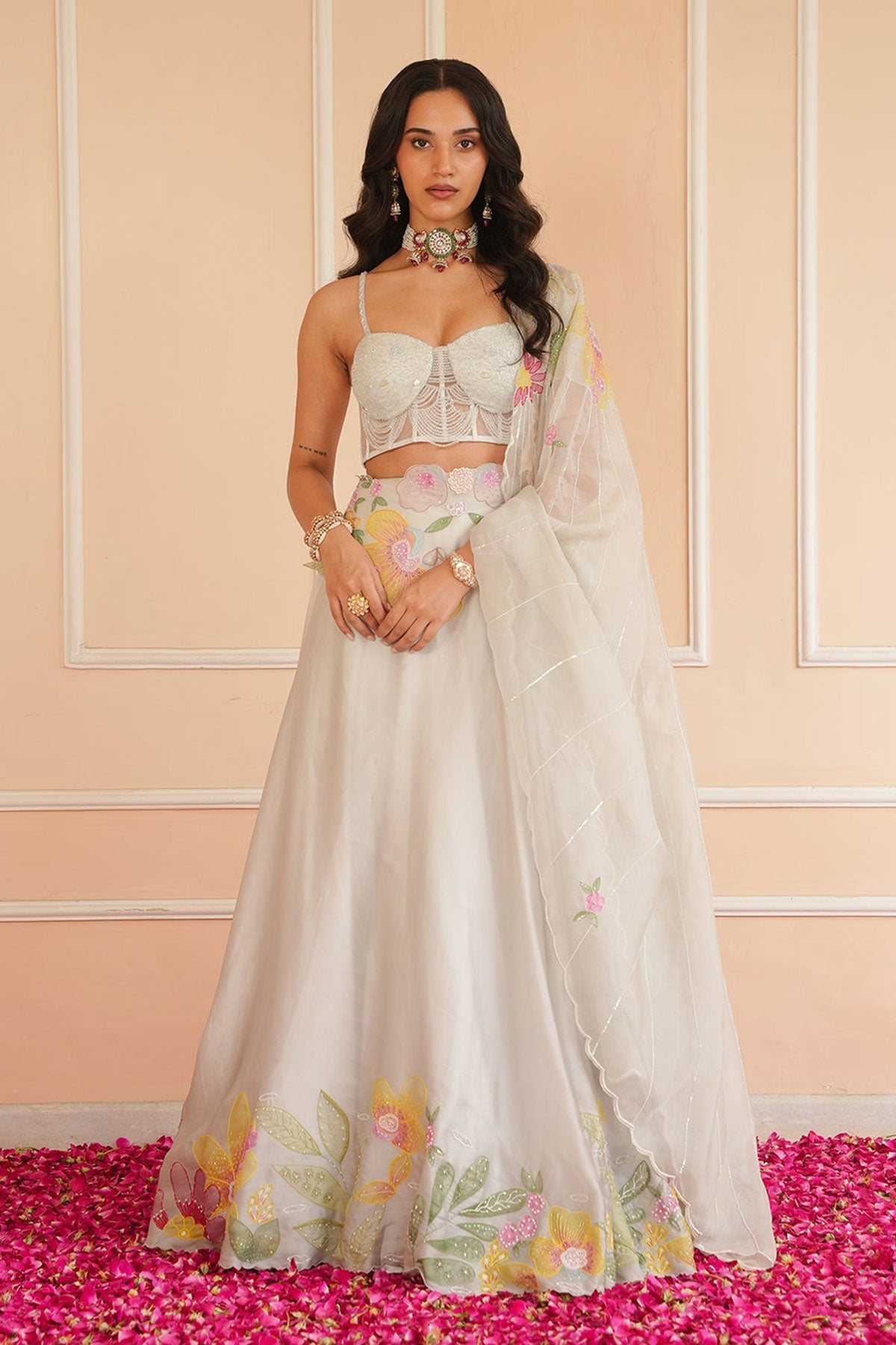 Pearl Handpainted Lehenga