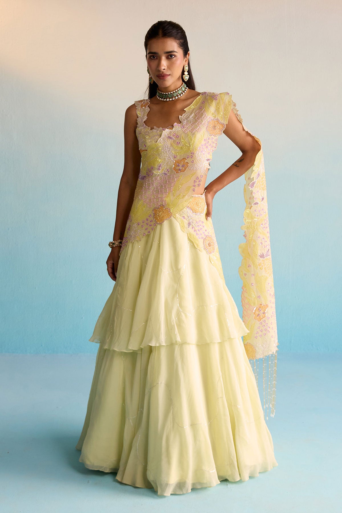 Ishya Organza Lehenga Set