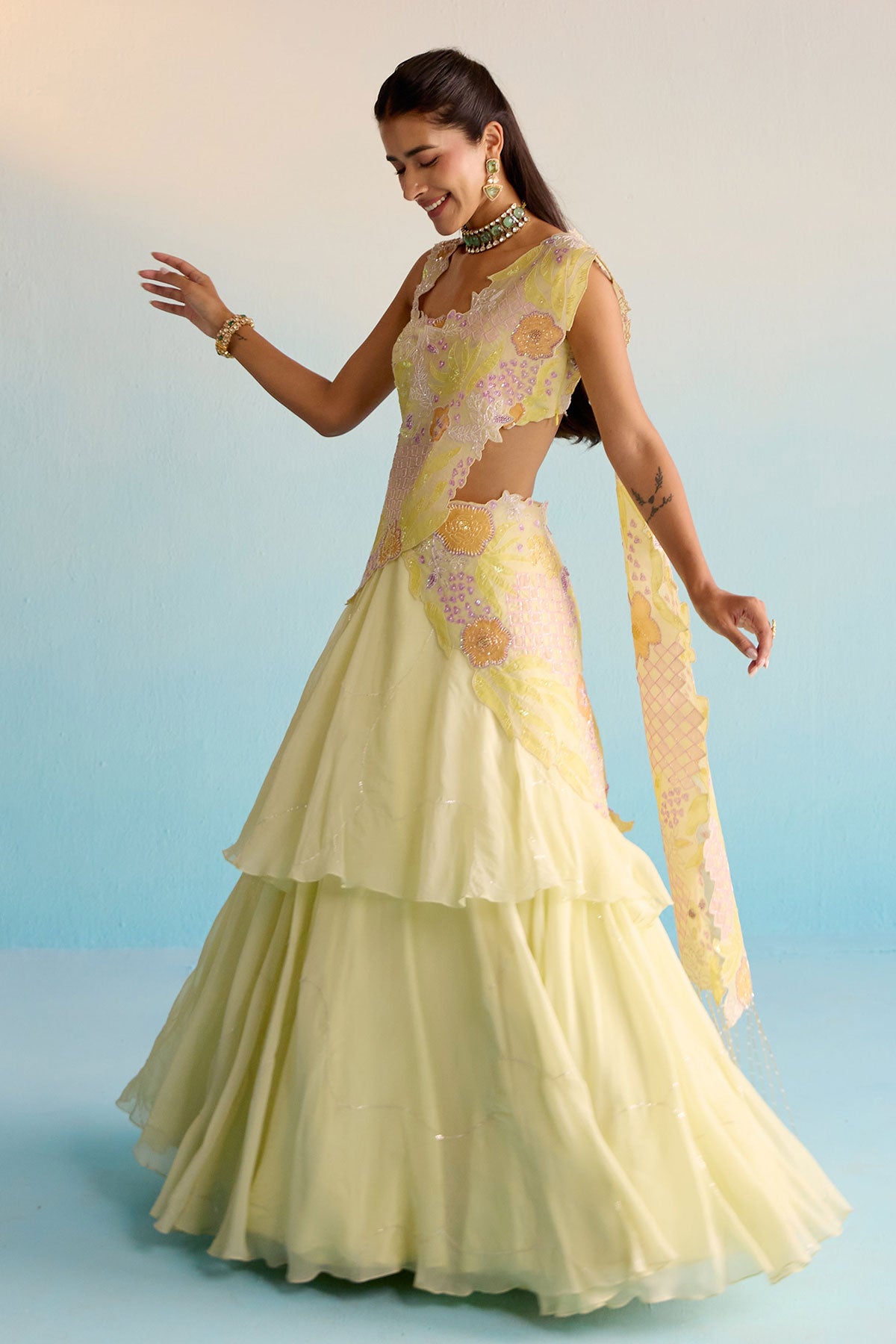 Ishya Organza Lehenga Set