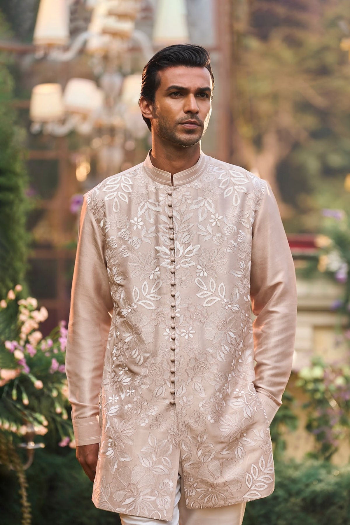 Nude Dori Sherwani Set