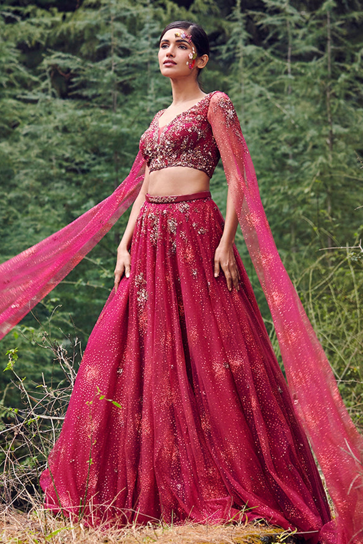 "Ivanna" Shimmer Tulle Lehenga Set