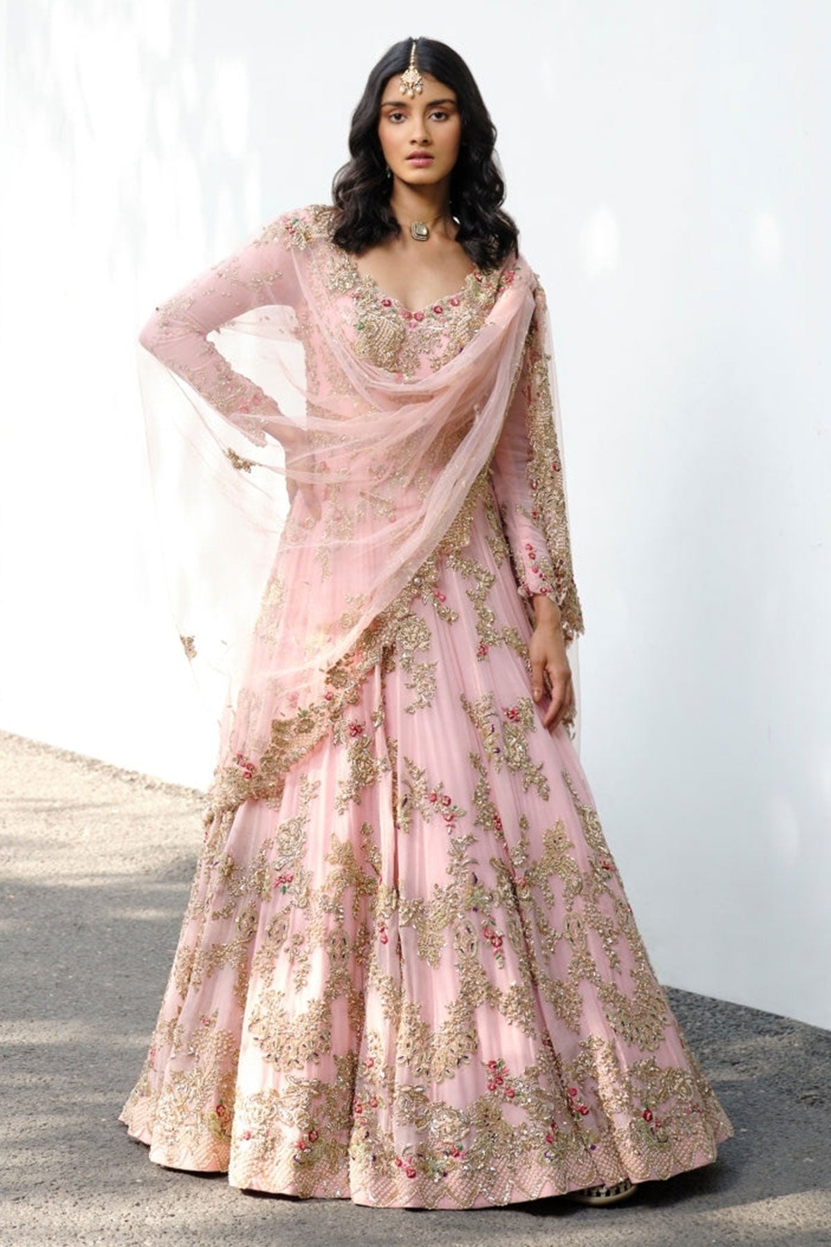 "Miriam" Bridal Chiffon Anarkali Set