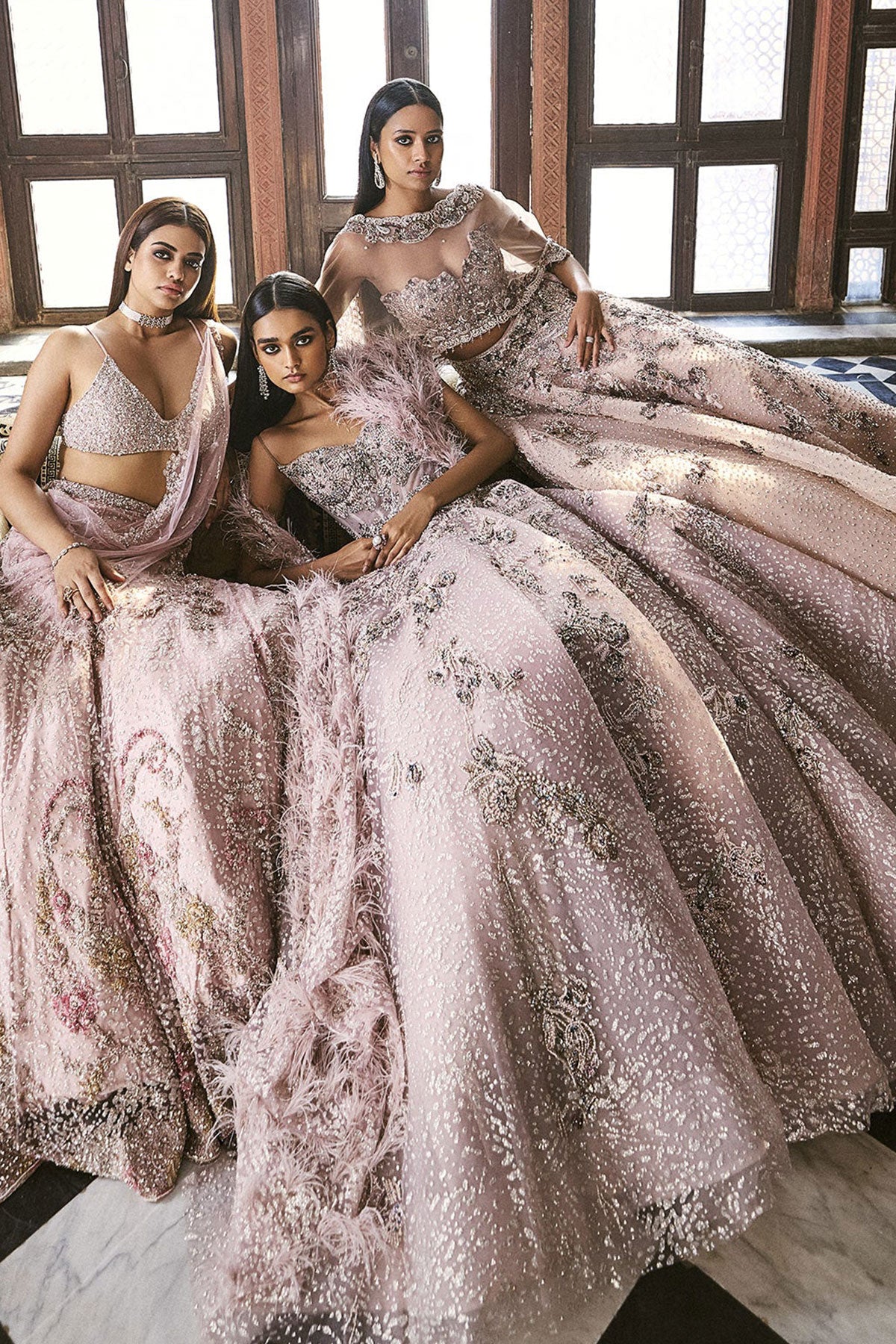 "Faiza" Tulle Cocktail Lehenga