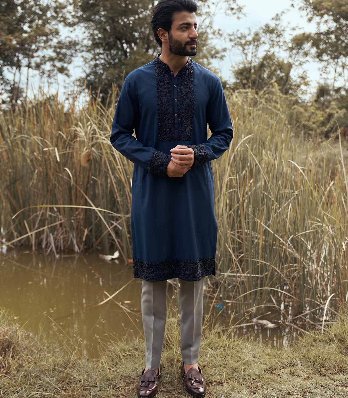 PEARL EMB KURTA SET