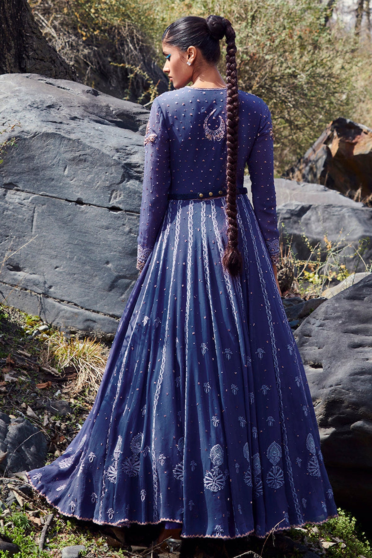 "Arihee" Luckhnawi Chiffon Kalidar