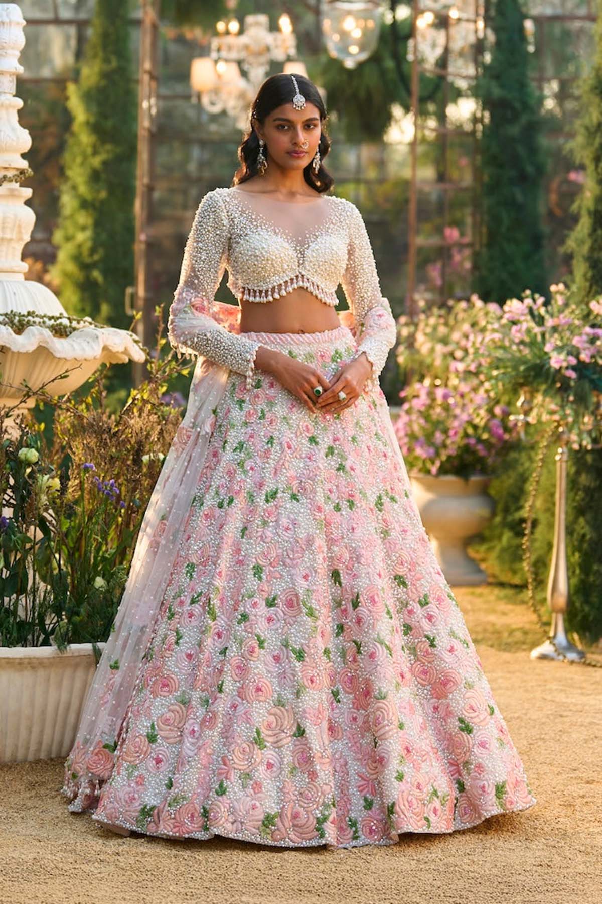 Pearl Floral Lehenga Set