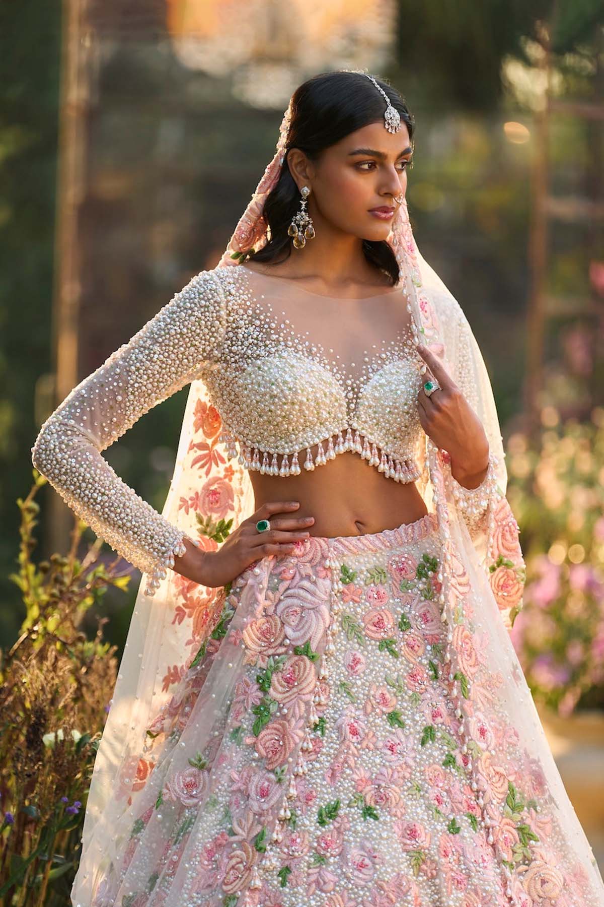 Pearl Floral Lehenga Set