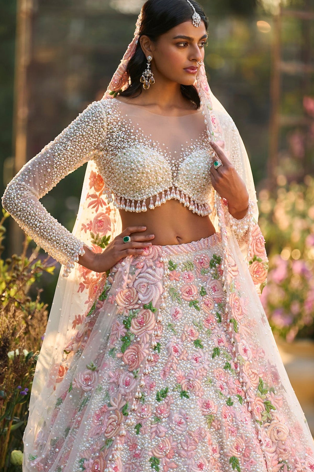 Pearl Floral Lehenga Set