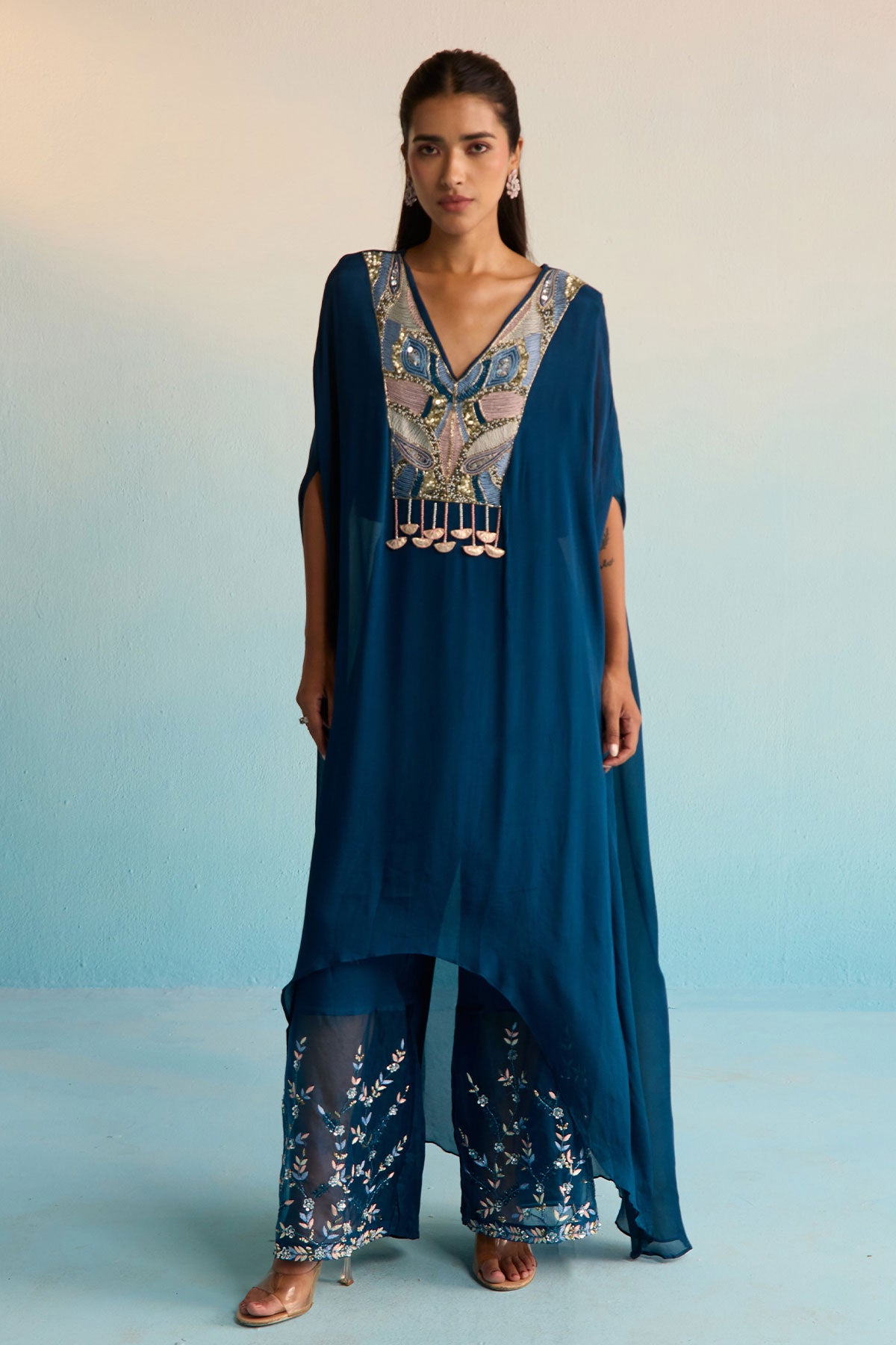 Lilitha Navy Blue Kaftan Set