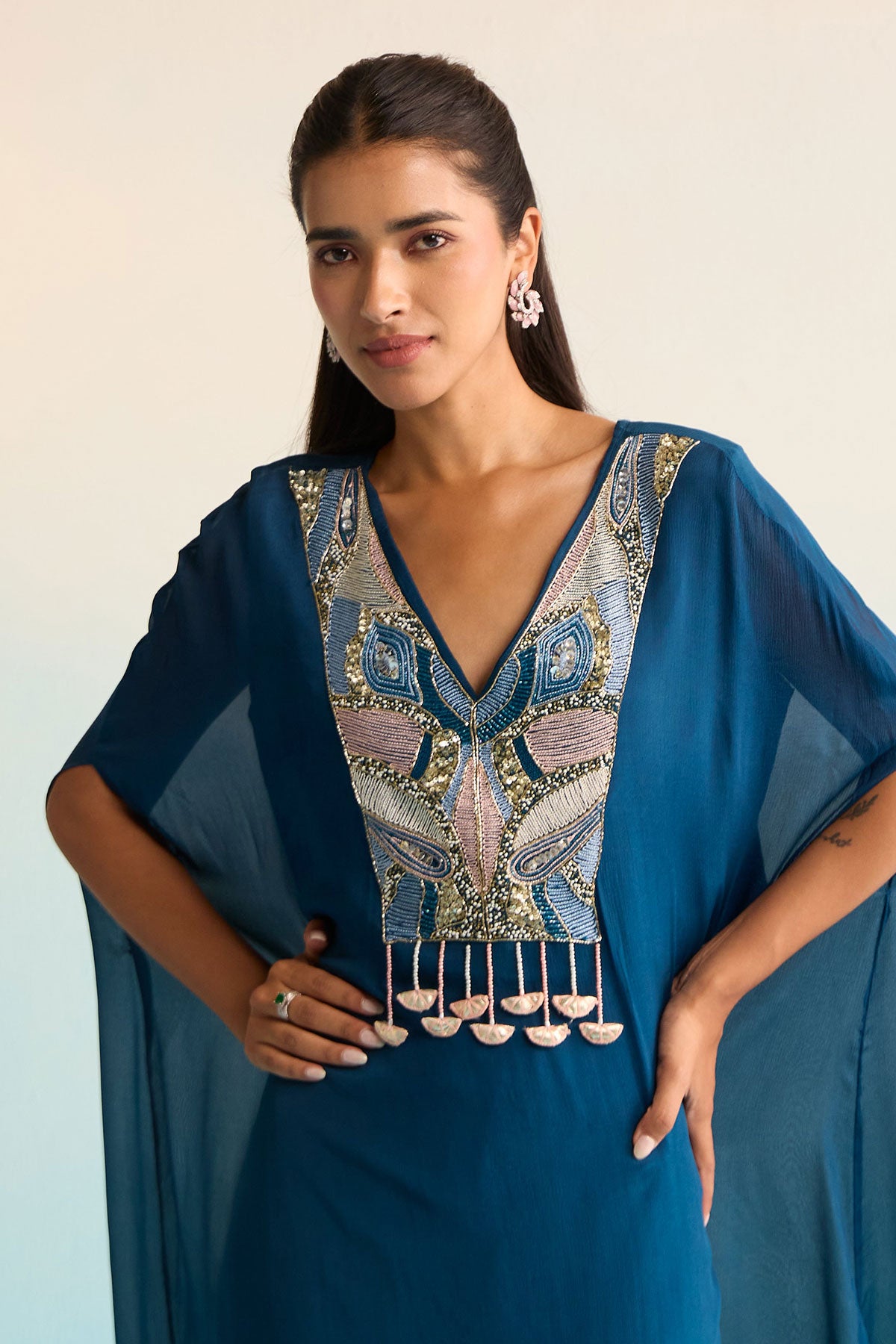 Lilitha Navy Blue Kaftan Set