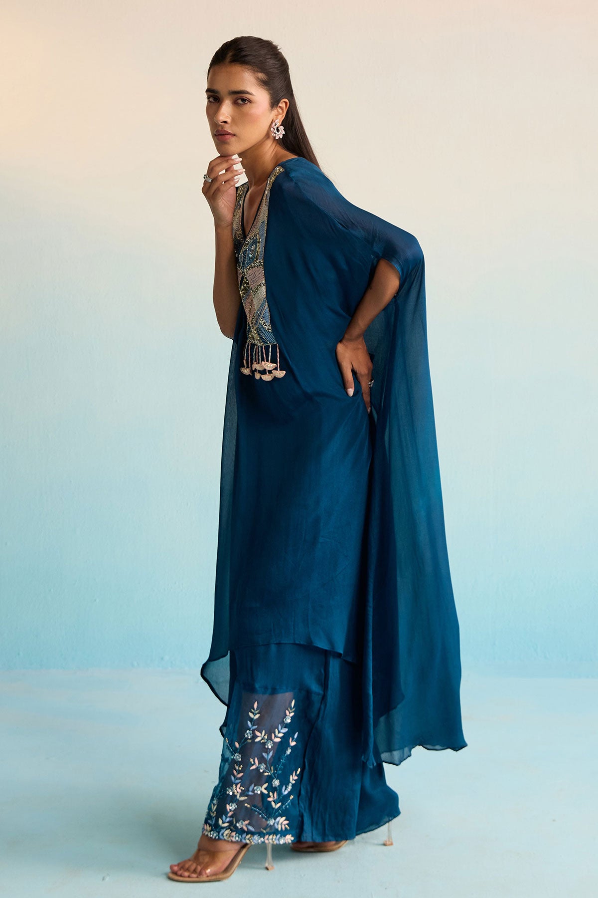 Lilitha Navy Blue Kaftan Set