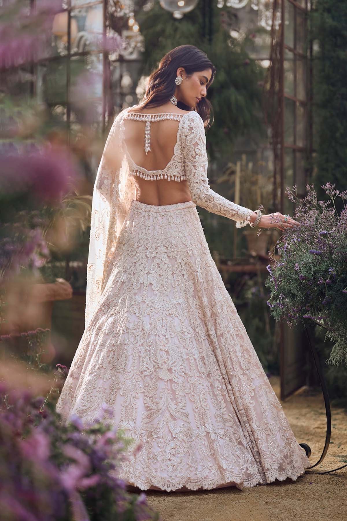 Powder Peach Dori Lehenga Set