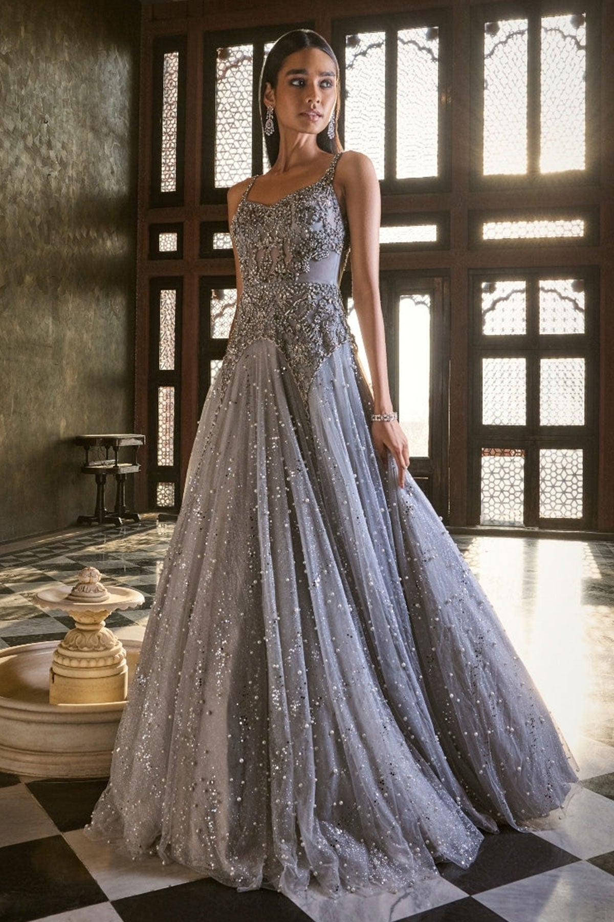 "Rafiqa" tulle gown