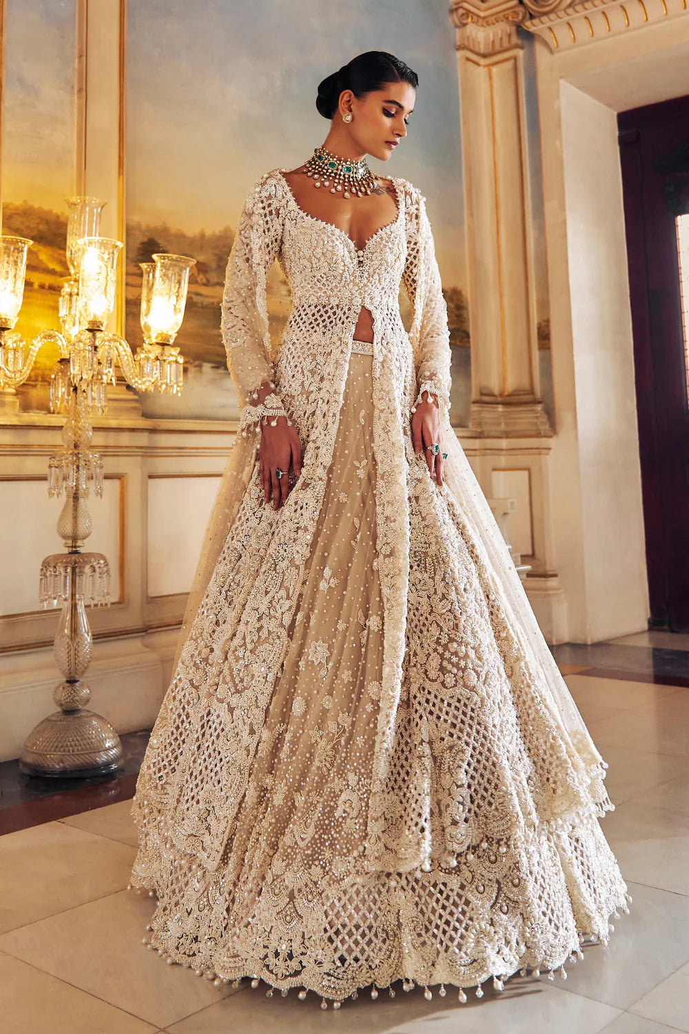 Pearl Jacket Lehenga Set Pearl Jacket Lehenga Set